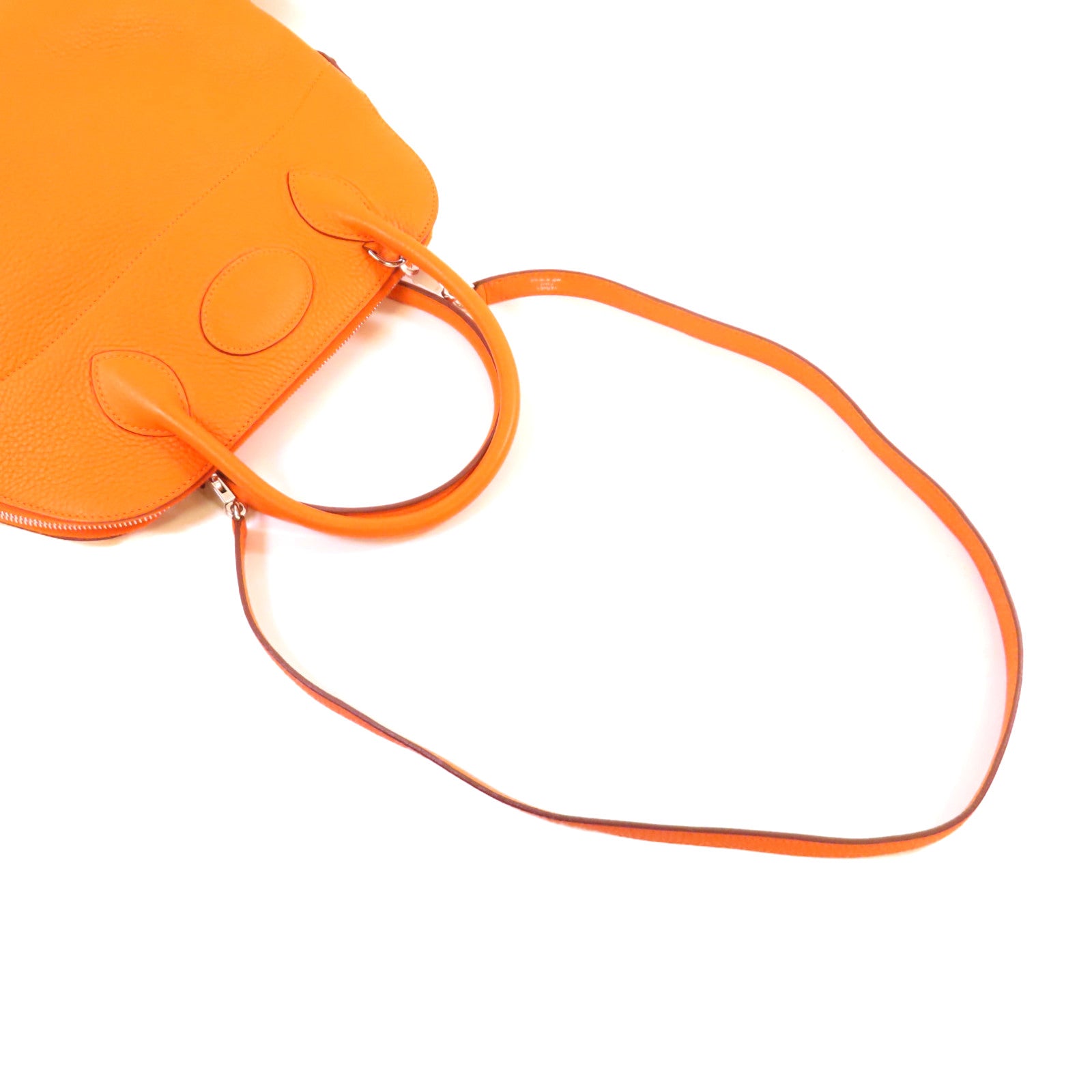HERMES PHW Bolide 31 Handbag Shoulder Bag Clemence Leather Orange