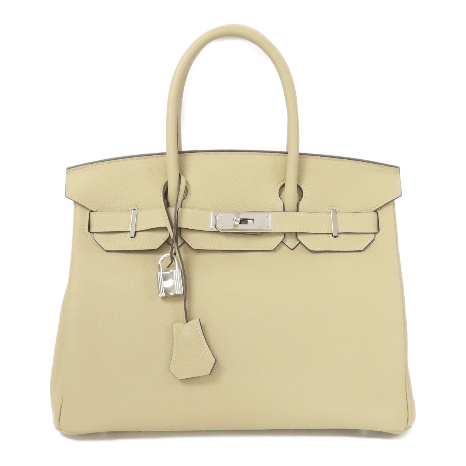 HERMES Togo皮革Birkin 30銀扣手挽袋Trench風衣灰色