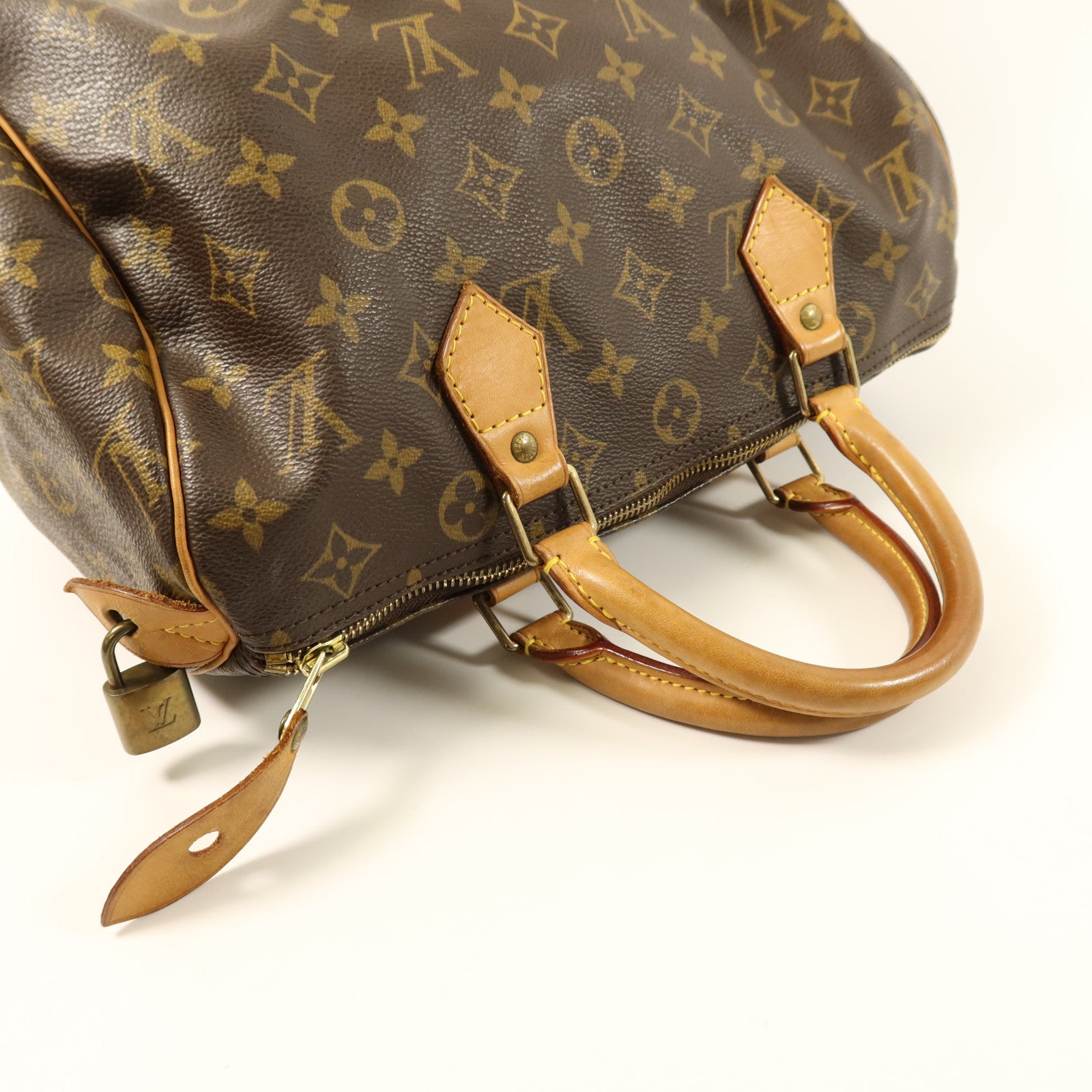 LOUIS VUITTON Monogram Speedy 30金扣手挽袋