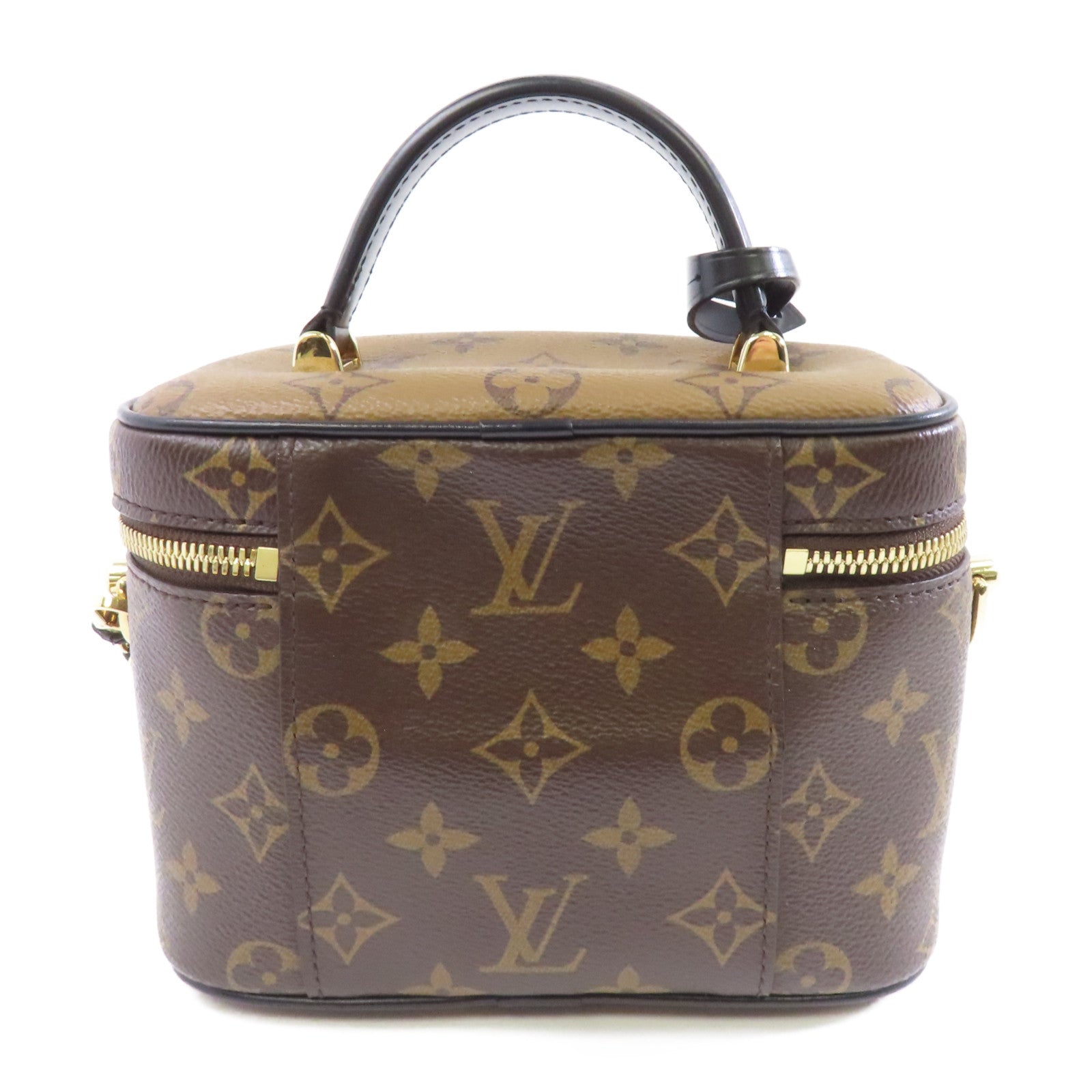 LOUIS VUITTON Monogram Vanity PM金扣手挽肩背兩用袋啡色