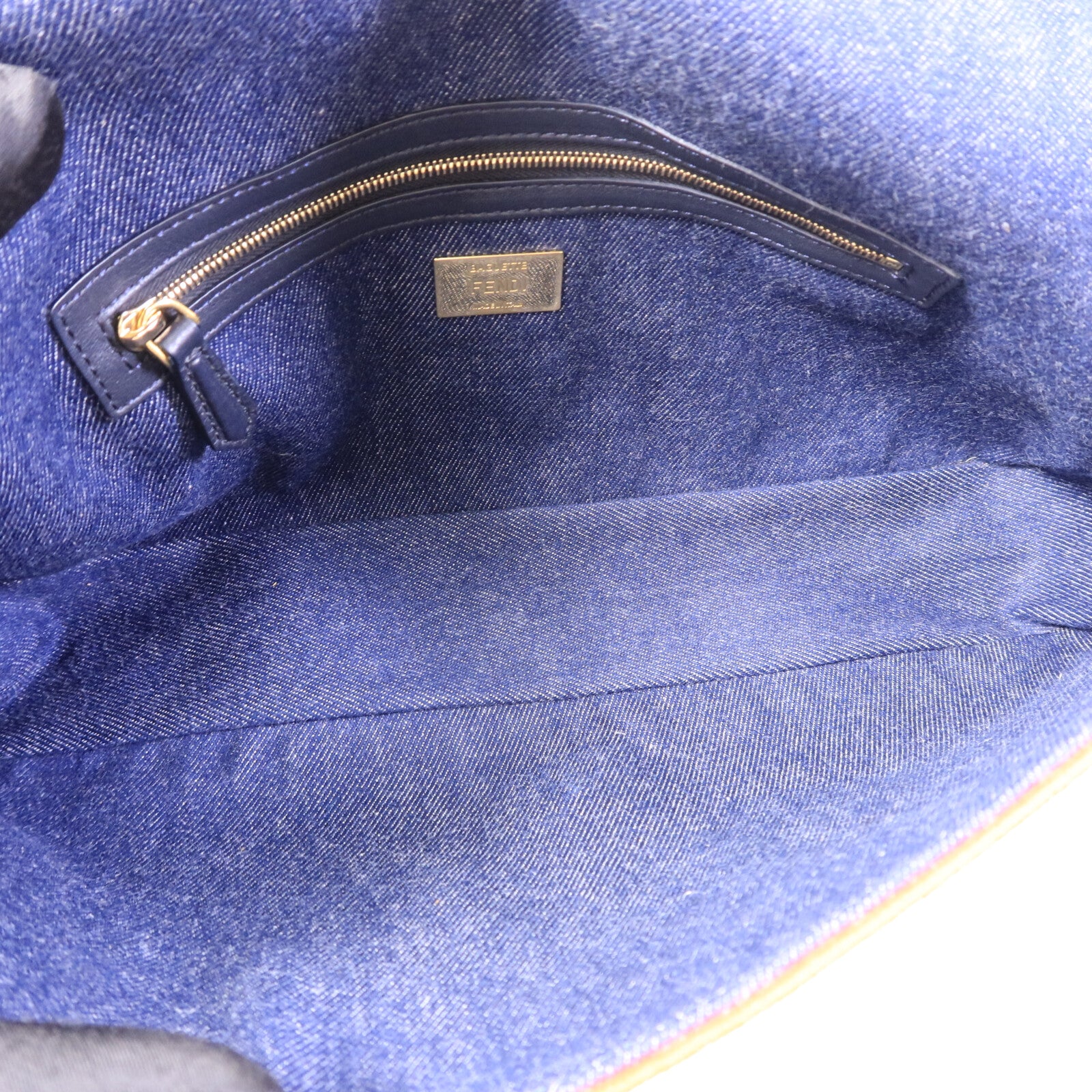 FENDI 牛仔布Bagutte Large手挽肩背兩用袋