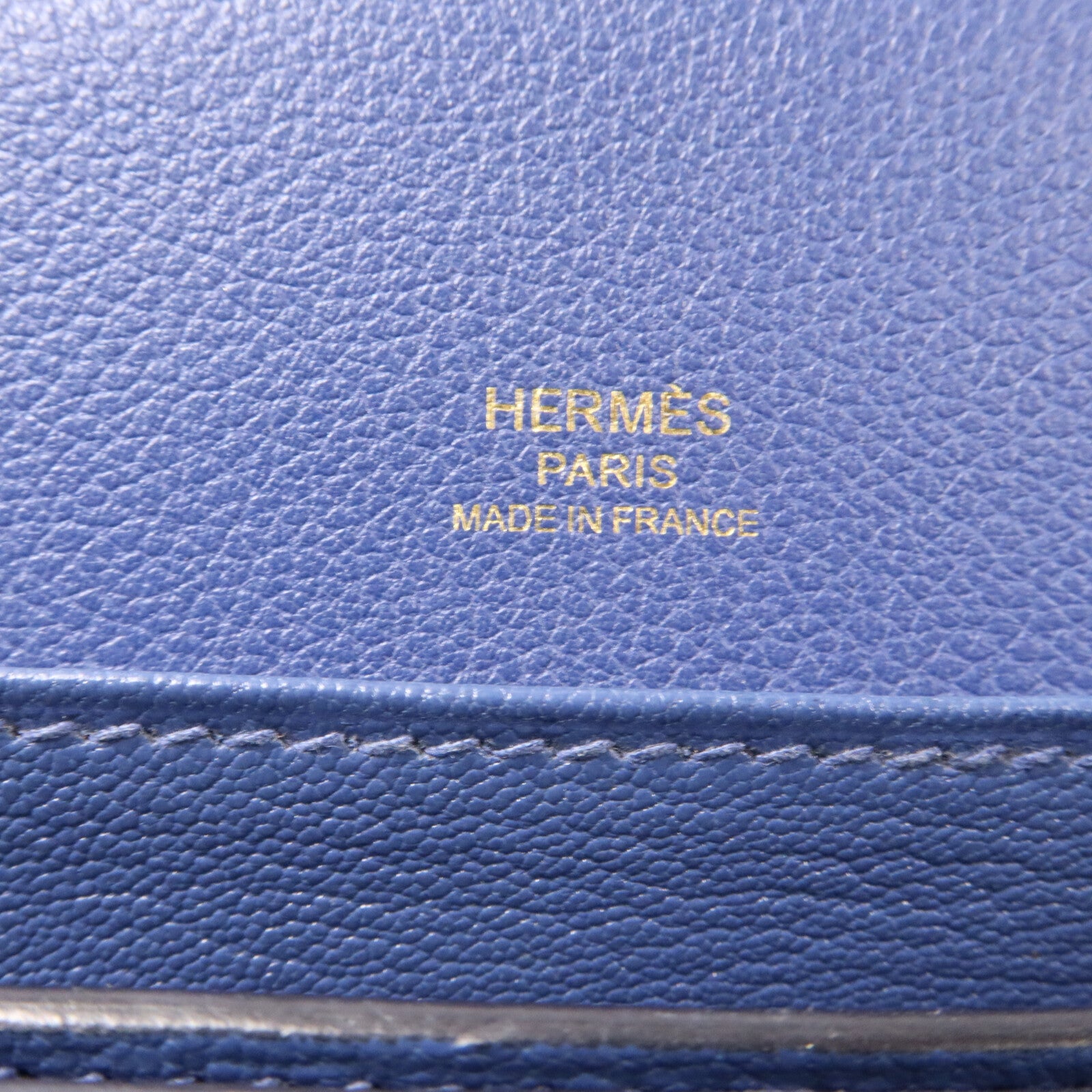 HERMES Evercolor皮革Roulis Mini肩背袋Bleu Brighton