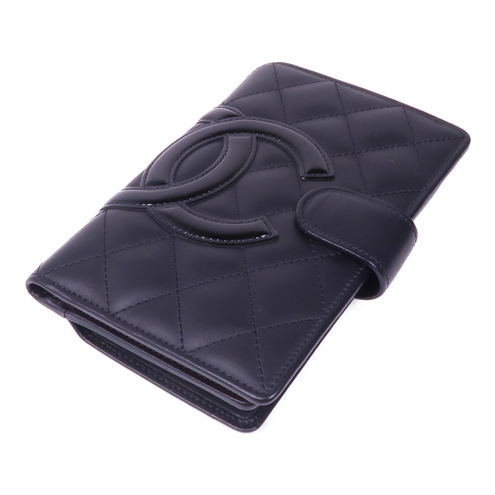 CHANEL 牛皮皮革Cambon Wallet銀扣錢包