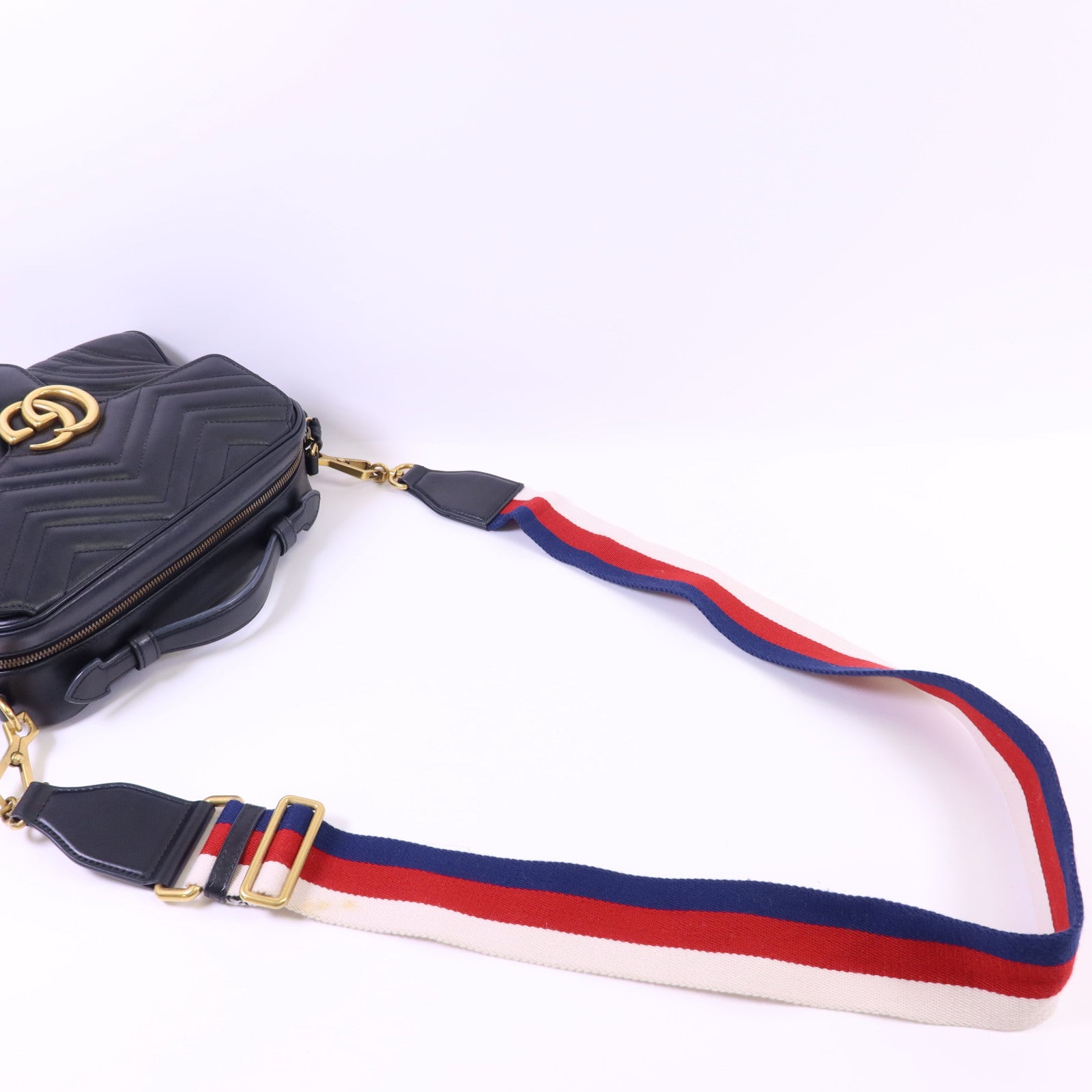 GUCCI 牛皮皮革GG Marmont金扣手挽肩背兩用袋