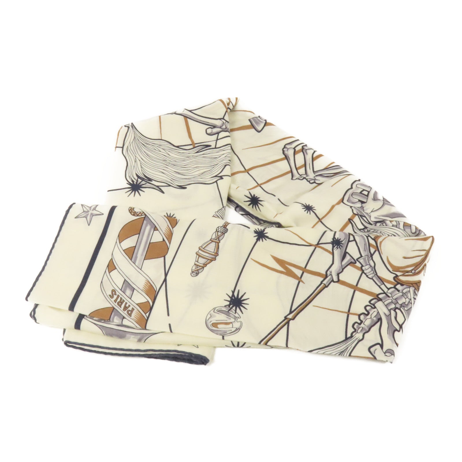 HERMES 羊絨/絲質Chorus Stellarum shawl 140圍巾