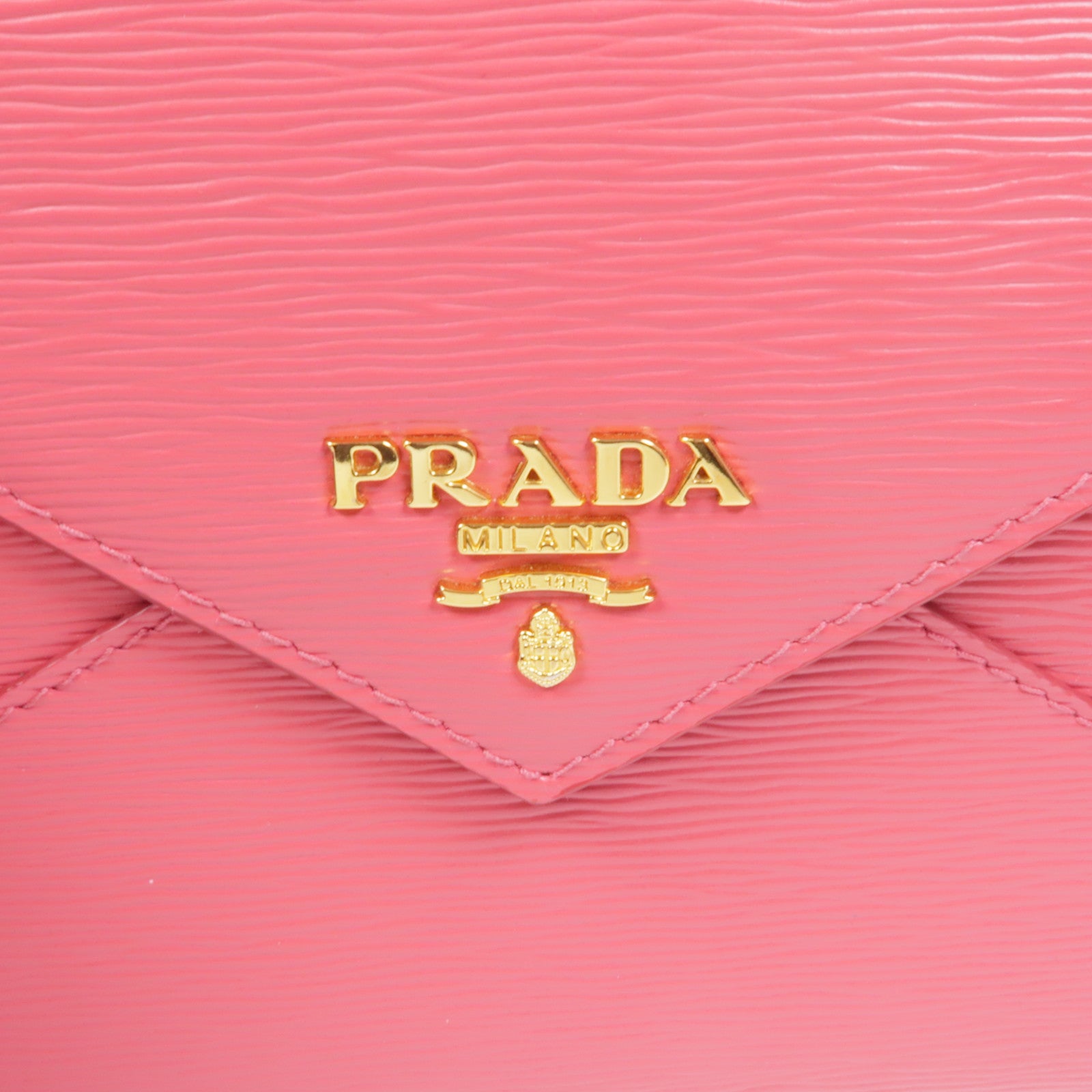 PRADA 牛皮皮革Long Wallet金扣長錢包