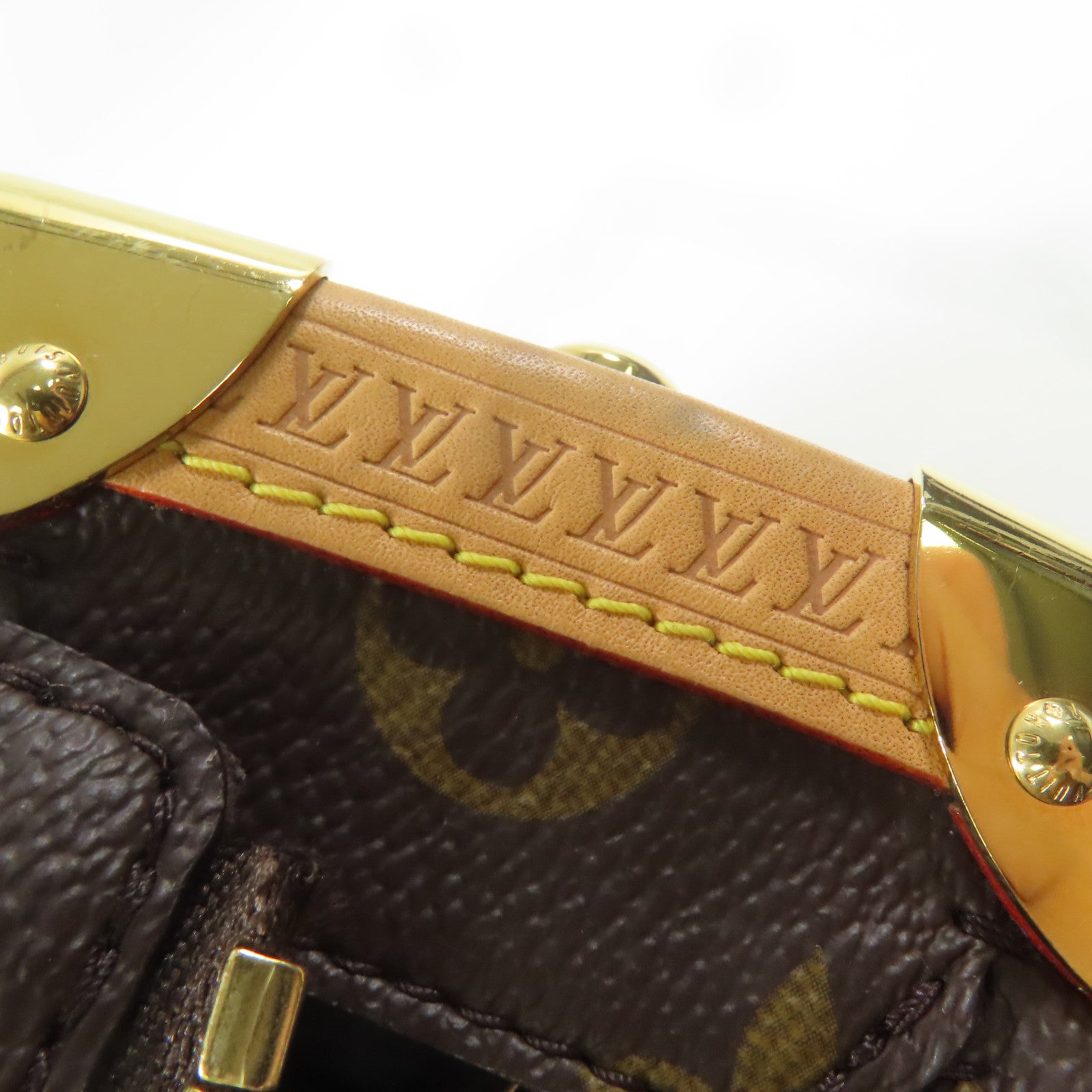 LOUIS VUITTON Monogram Side Trunk MM金扣手挽肩背兩用袋啡色