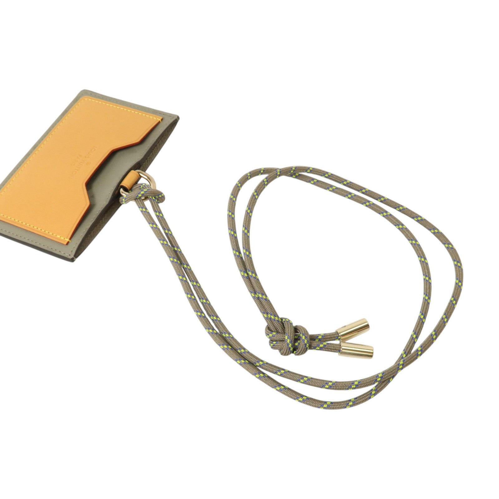 LOUIS VUITTON Monogram Titanium Cosmos Id Holder Necklace Card Wallet卡片套
