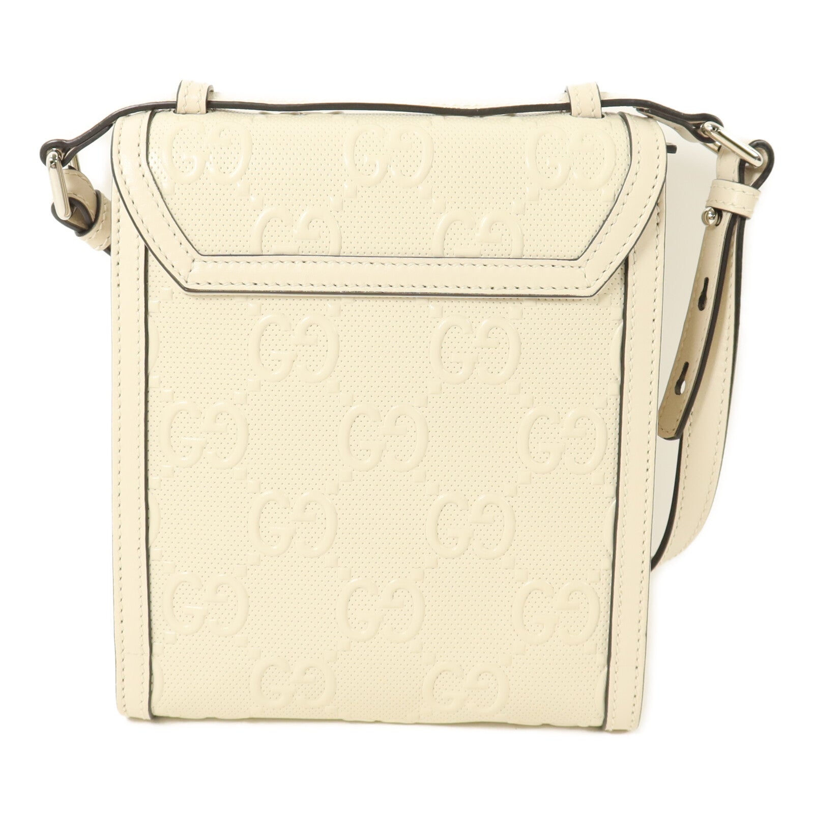 GUCCI 牛皮皮革GG Embossed Messenger肩背袋