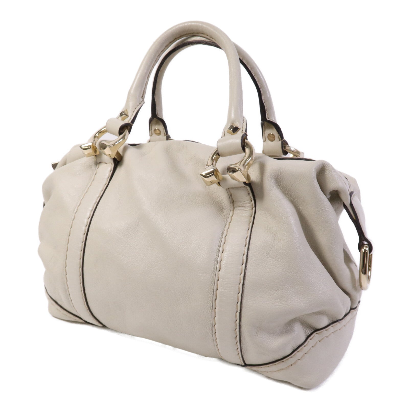 GUCCI 牛皮皮革Boston Bag金扣手挽袋