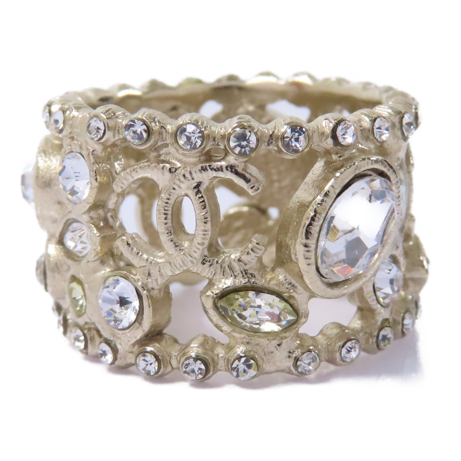 CHANEL 金屬Ring戒指金色US#6.75