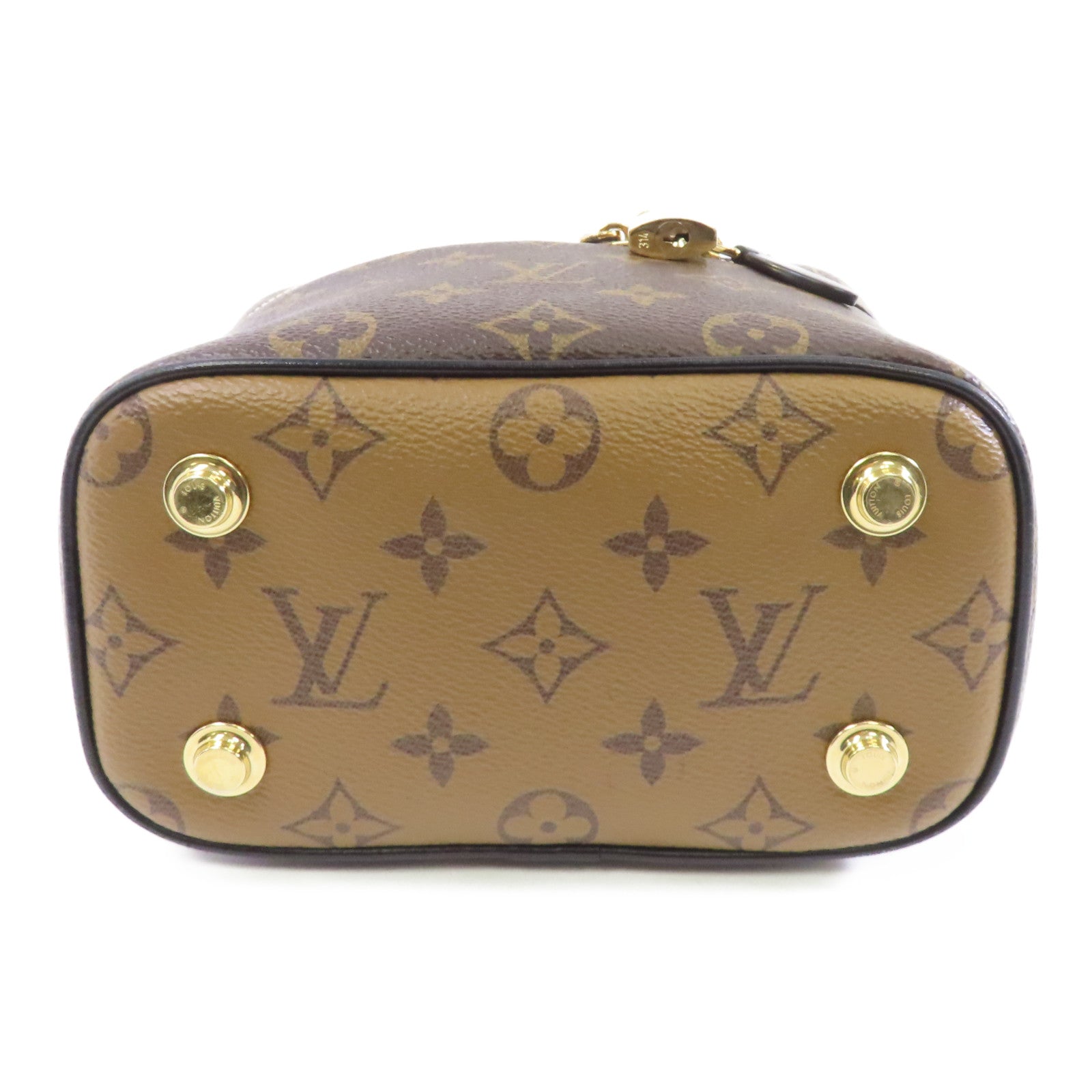 LOUIS VUITTON Monogram Vanity PM金扣手挽肩背兩用袋啡色