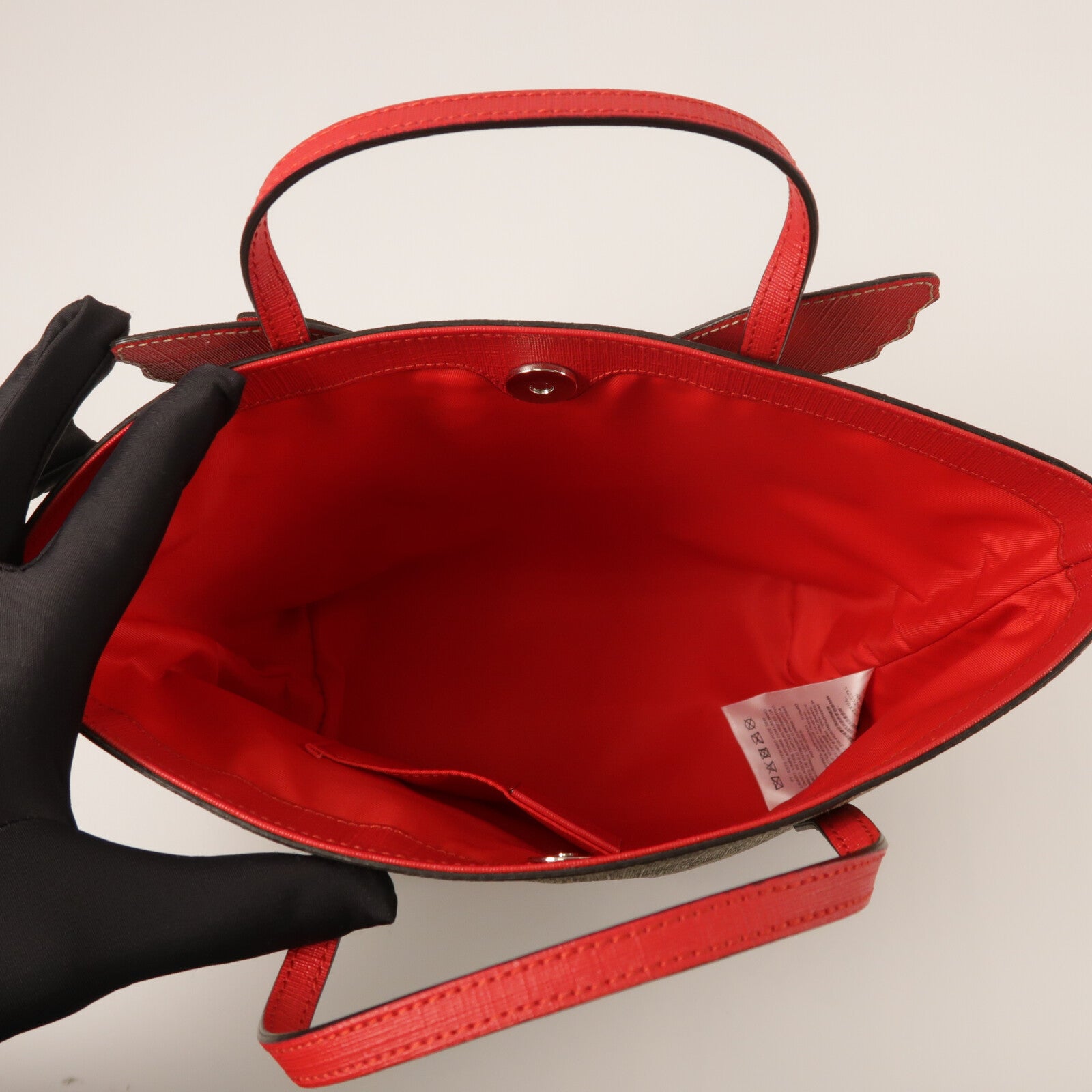 GUCCI 塗層帆布Hand Bag銀扣手挽袋
