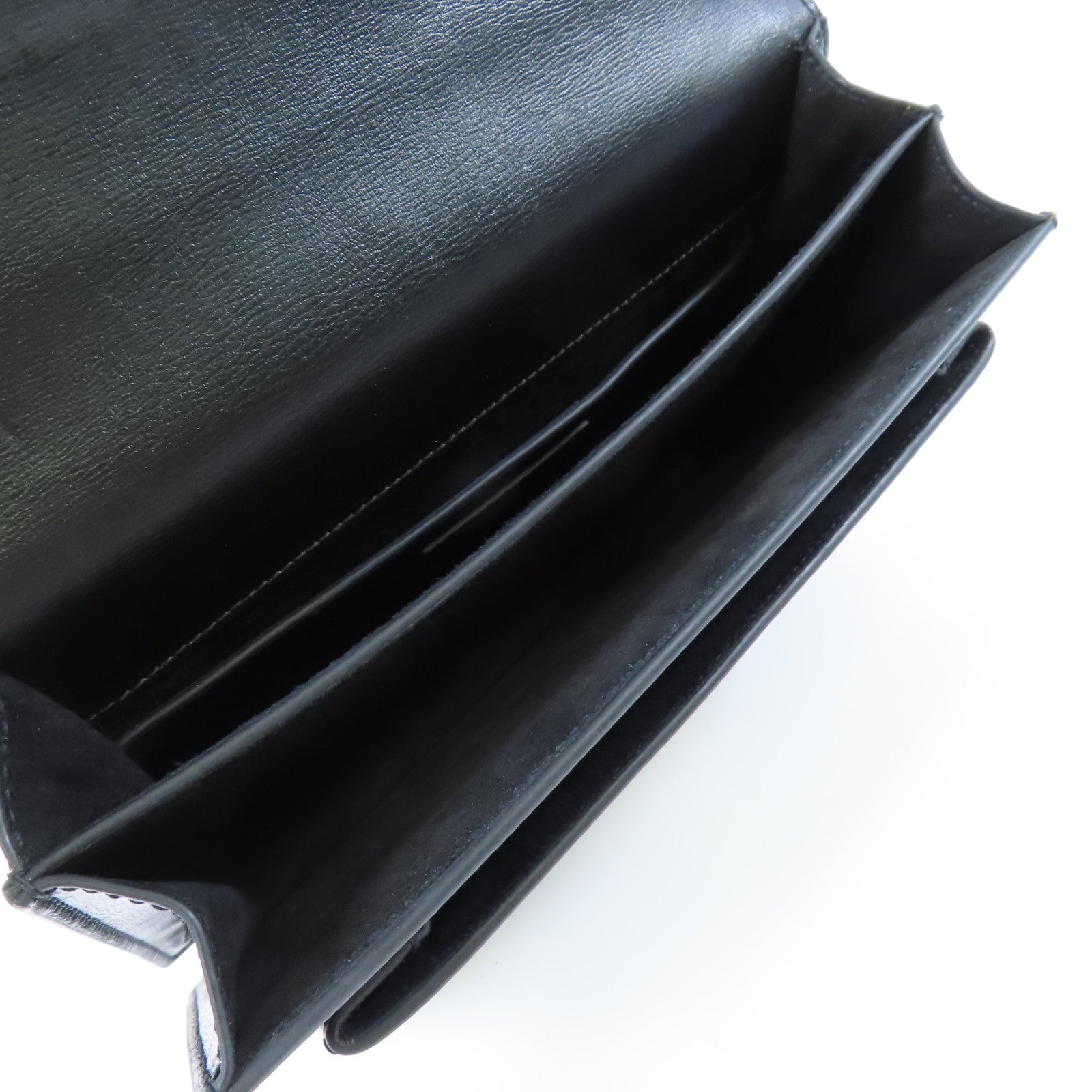SAINT LAURENT 牛皮皮革Shoulder Bag金扣鏈帶肩背袋