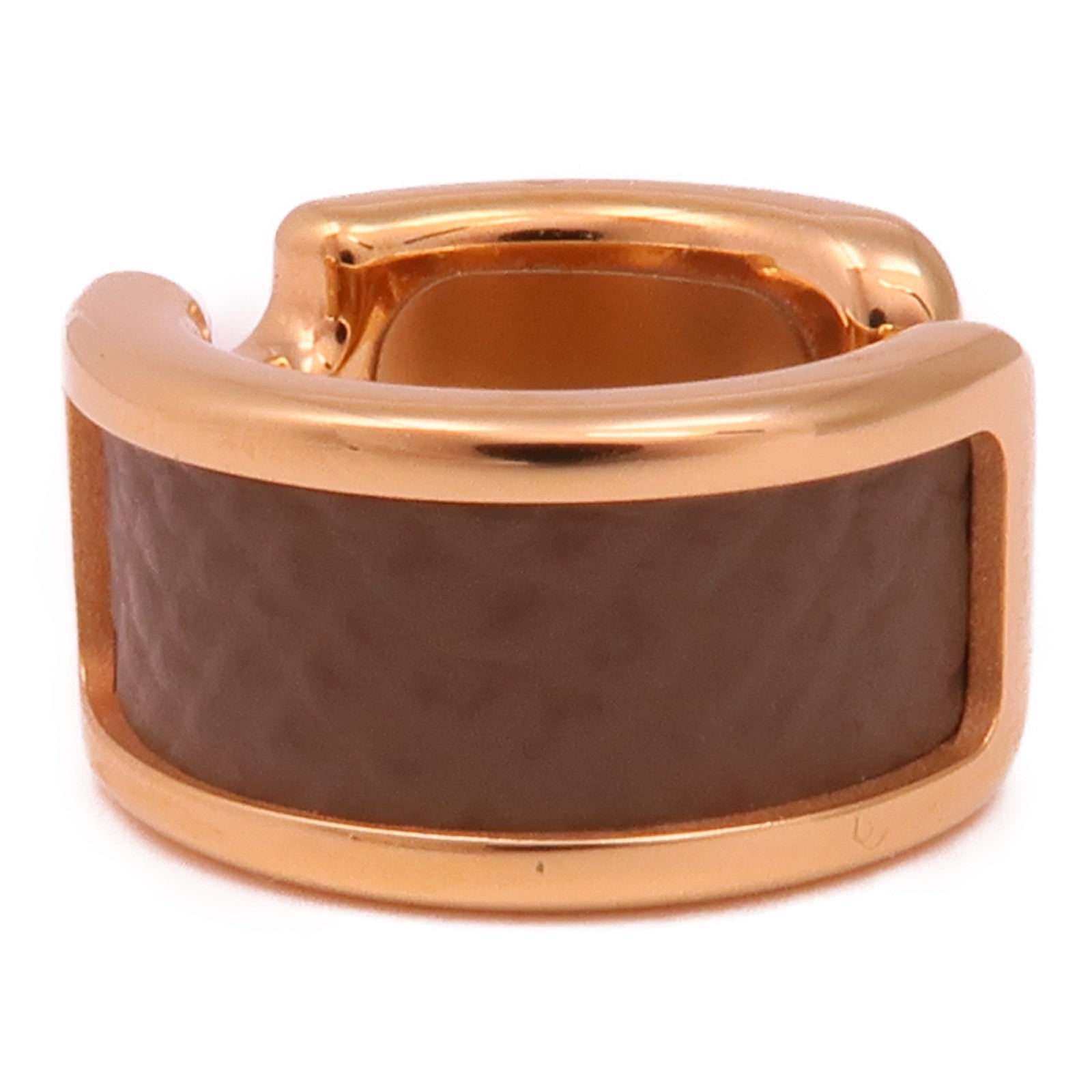 HERMES Madame皮革Olympe Ear Cuff耳夾18 Etoupe