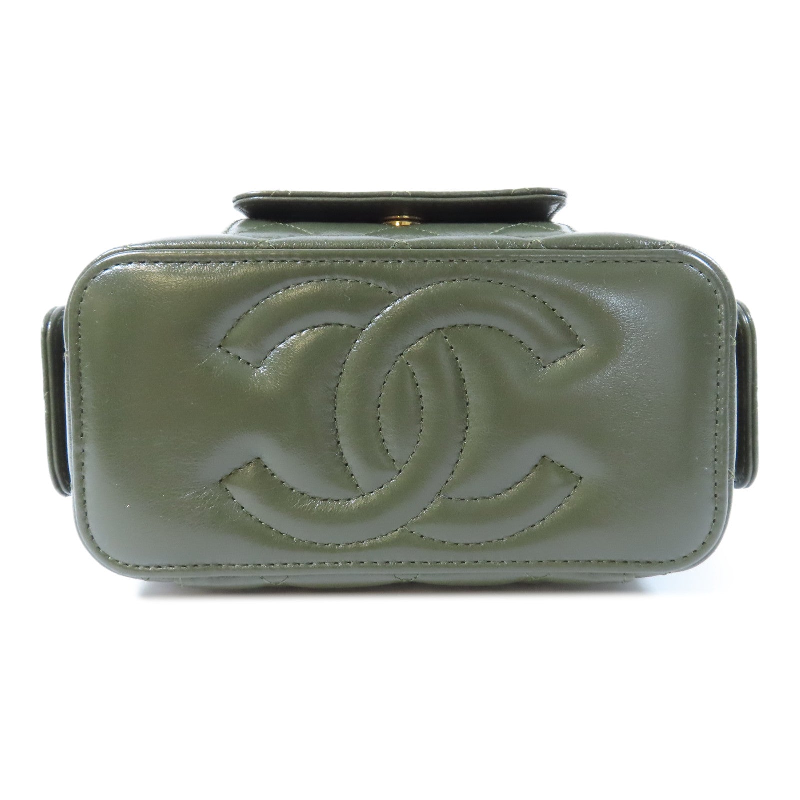 CHANEL 【激減優惠】菱格牛皮皮革Chain Shoulder Bag金扣鏈帶肩背袋綠色
