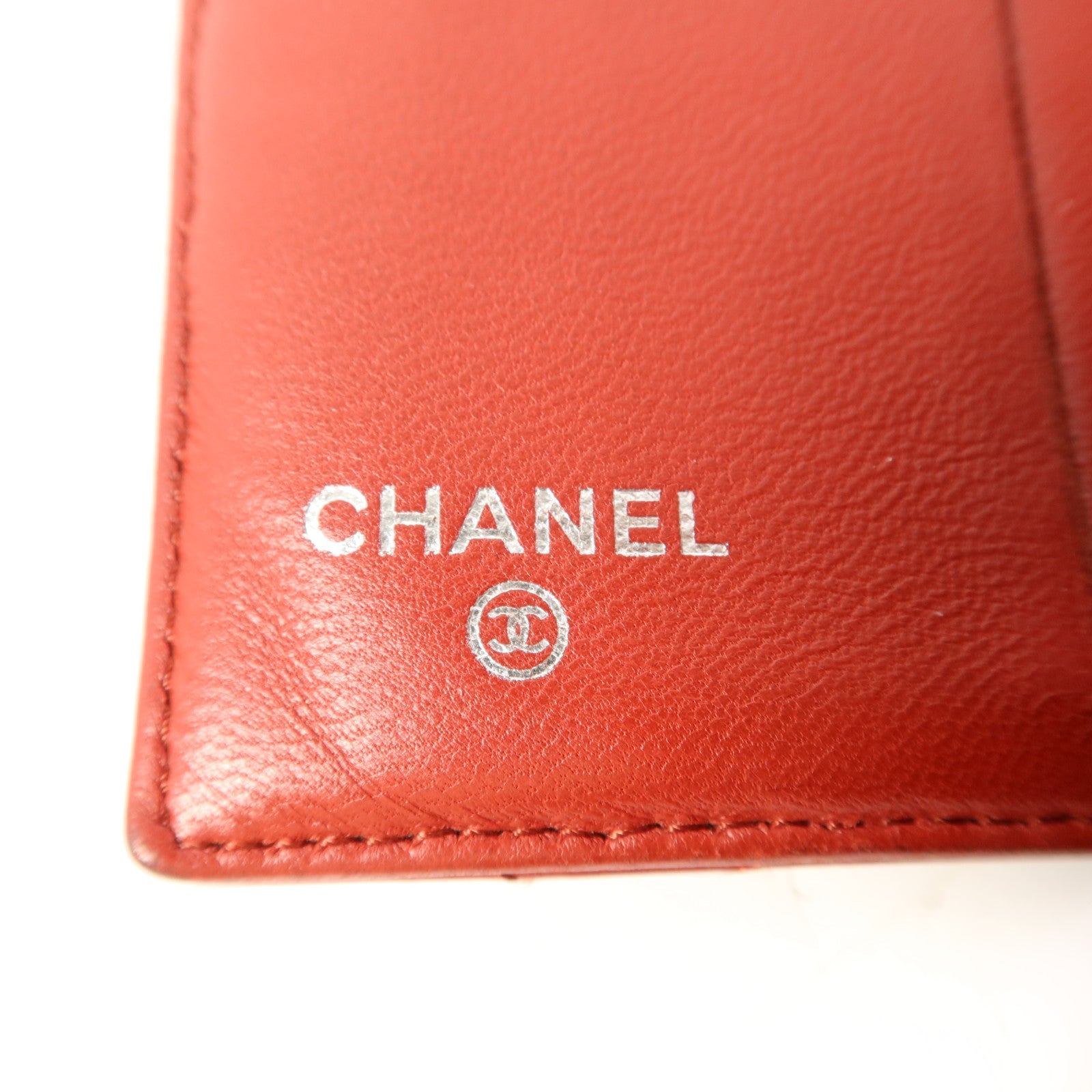 CHANEL 羊皮皮革Bifold Wallet銀扣錢包