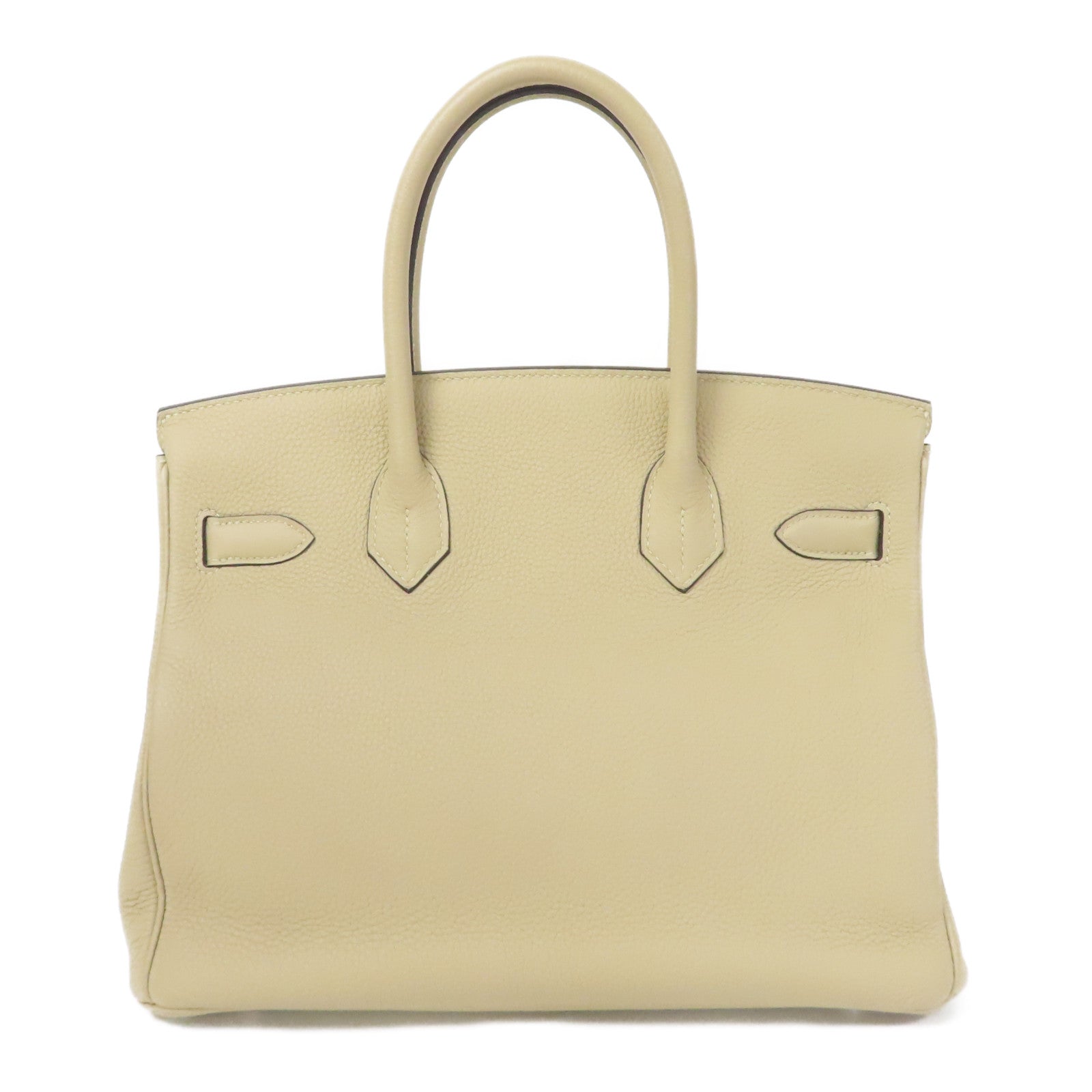 HERMES Togo皮革Birkin 30銀扣手挽袋Trench風衣灰色