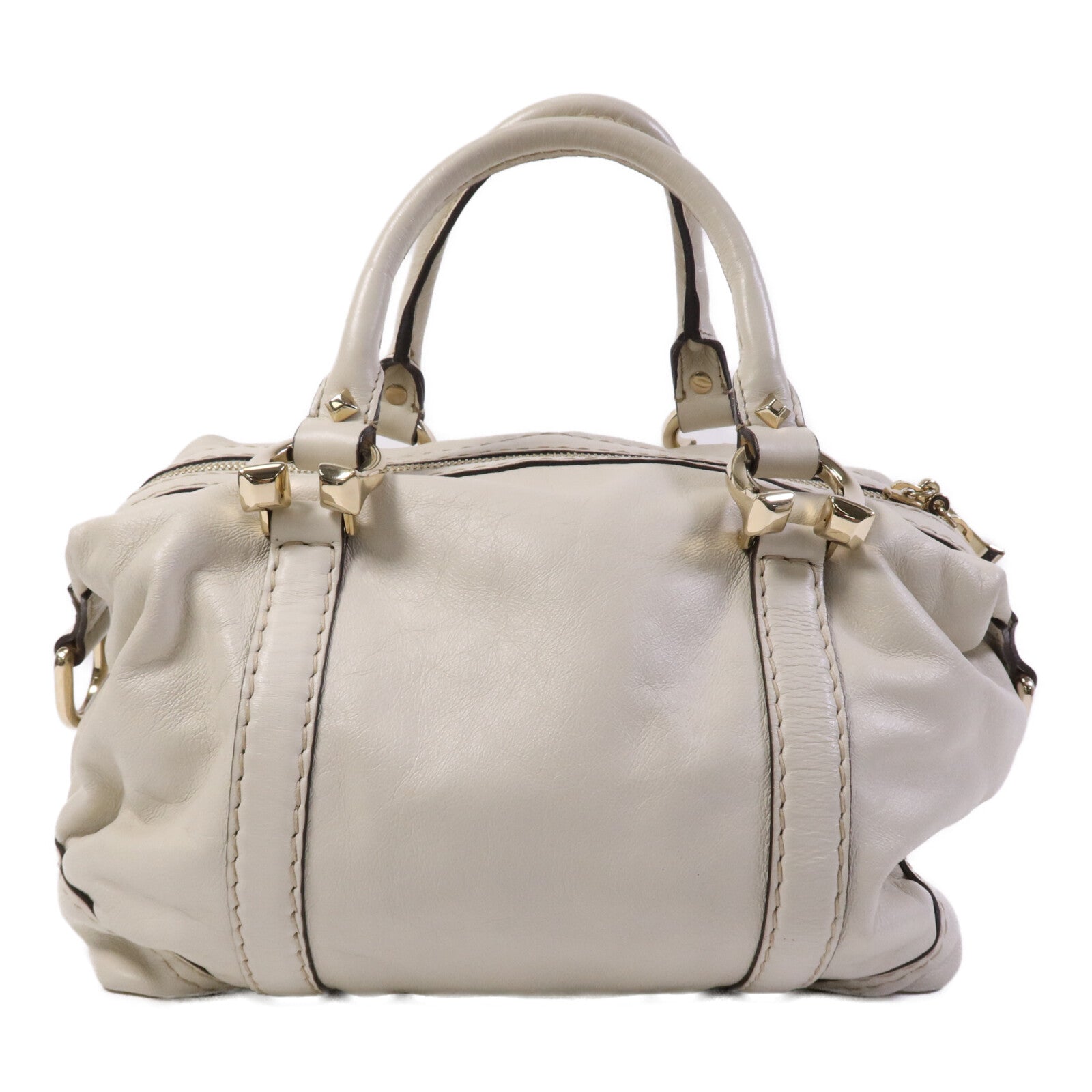 GUCCI 牛皮皮革Boston Bag金扣手挽袋