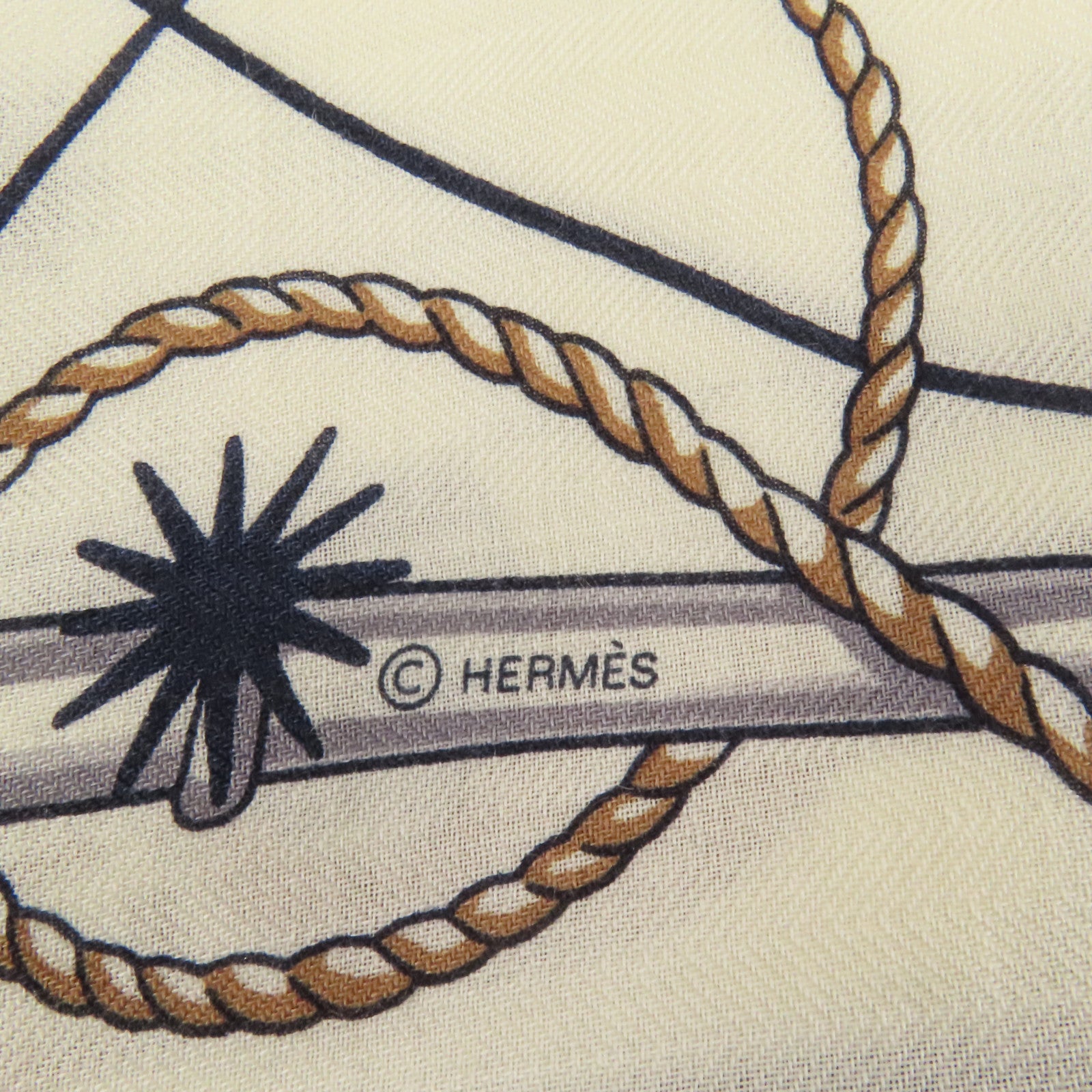 HERMES 羊絨/絲質Chorus Stellarum shawl 140圍巾