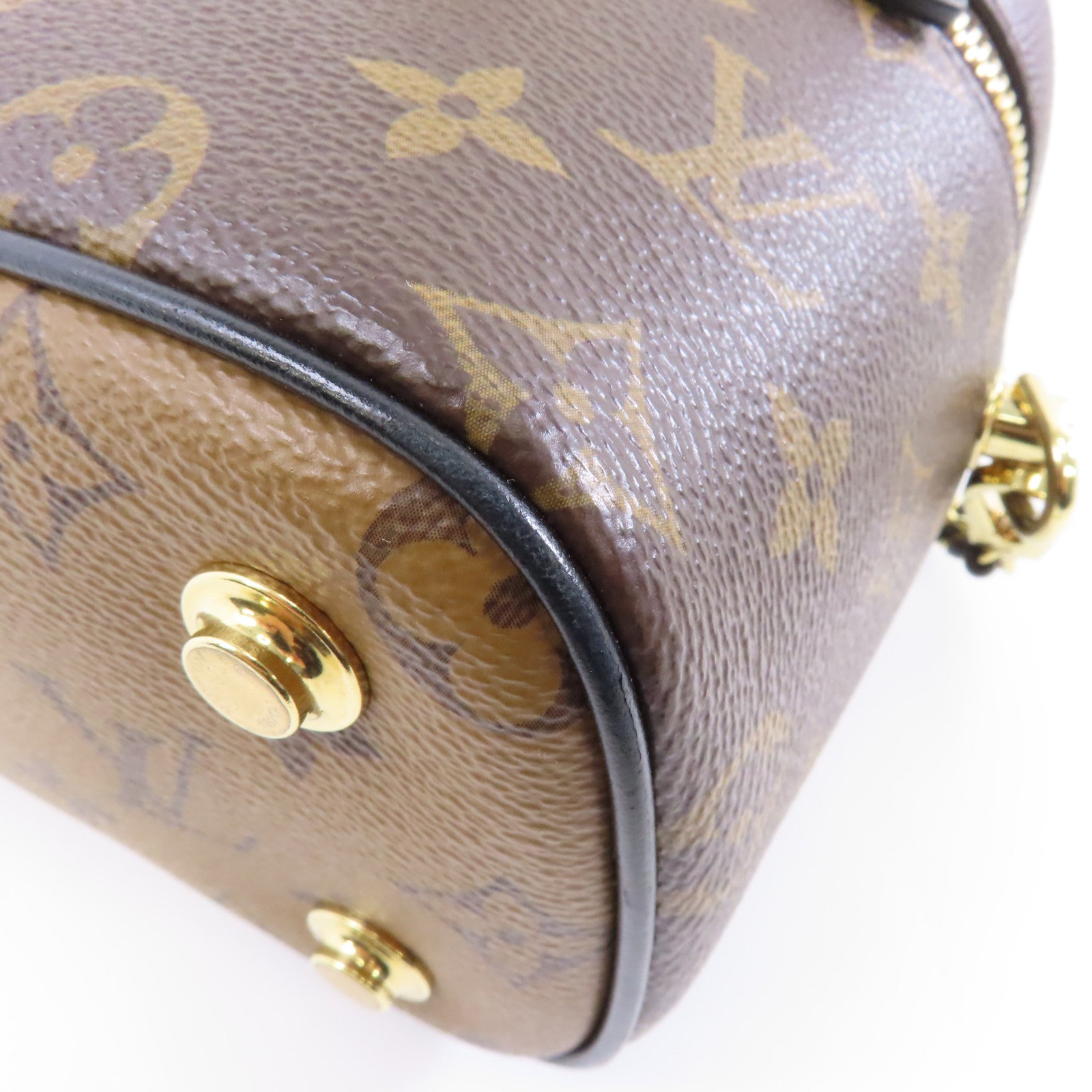 LOUIS VUITTON Monogram Vanity PM金扣手挽肩背兩用袋啡色