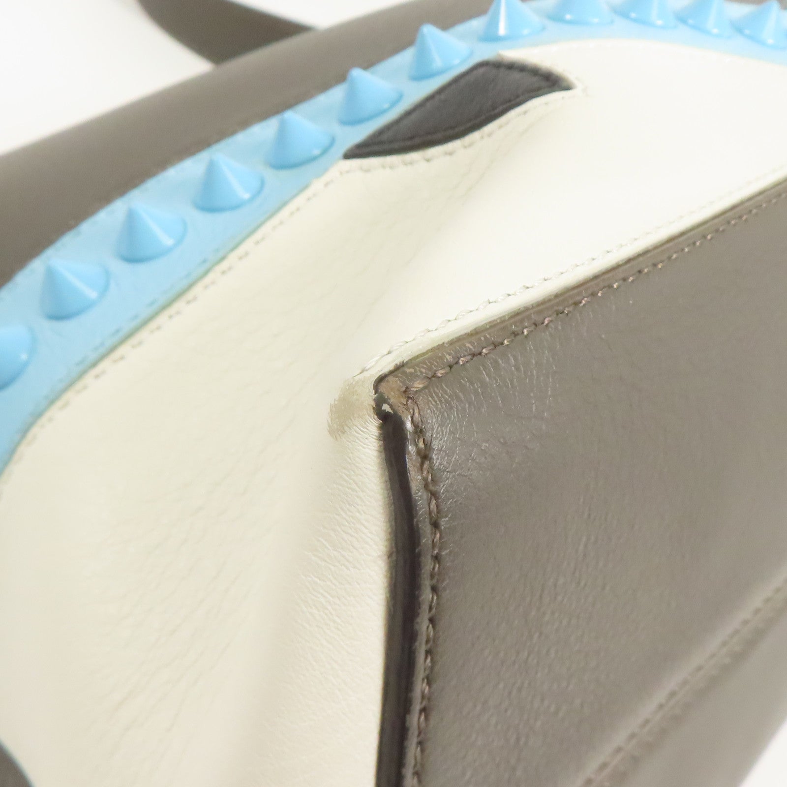 FENDI 牛皮皮革Shoulder Bag銀扣手挽肩背兩用袋