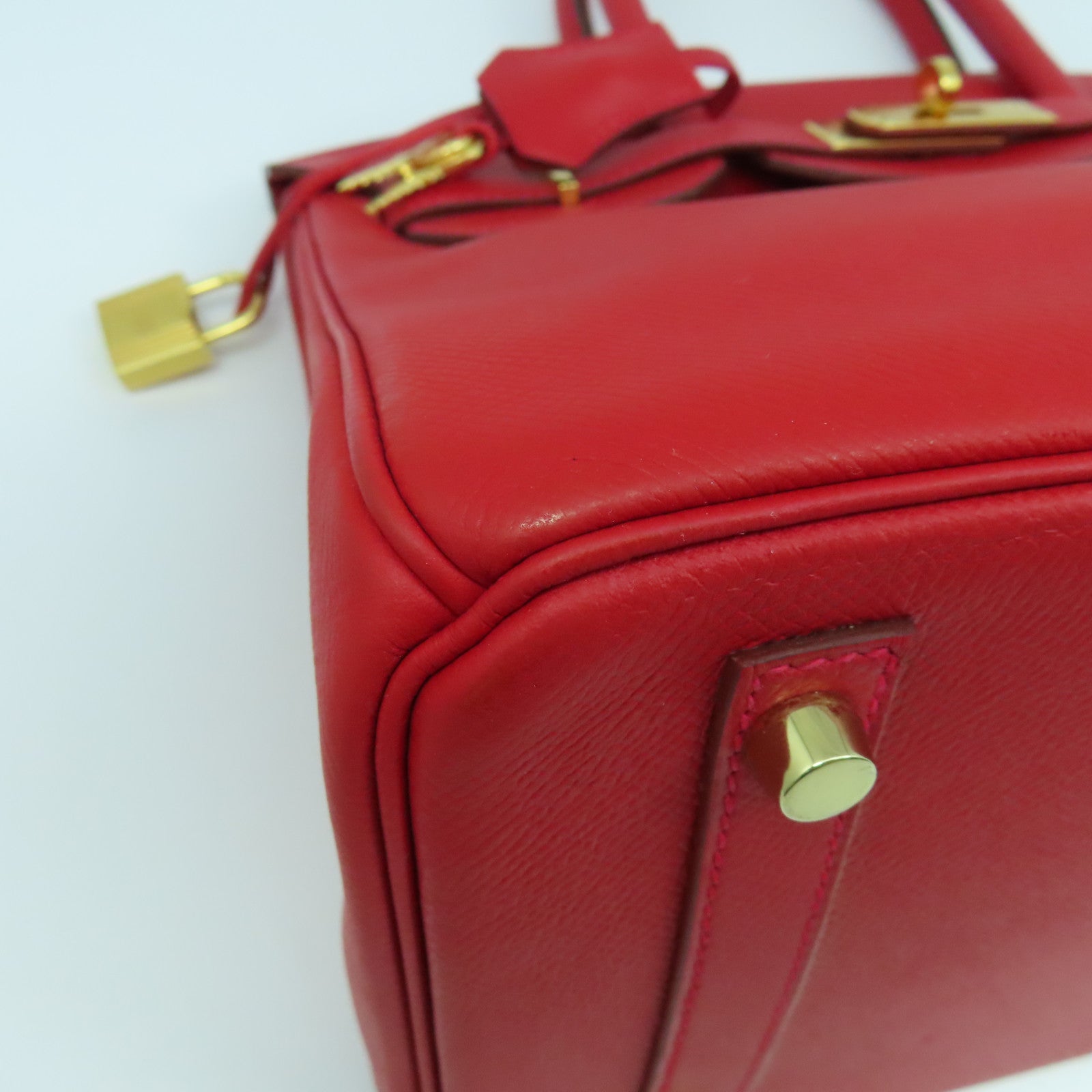 HERMES 【激減優惠】Epsom皮革Birkin 30金扣手挽袋國旗紅
