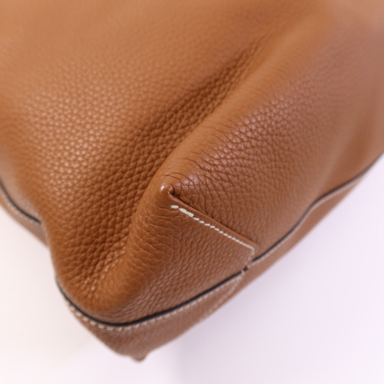 HERMES Clemence皮革Double Sens 45肩背袋/手挽袋Gold/Bleu Encre