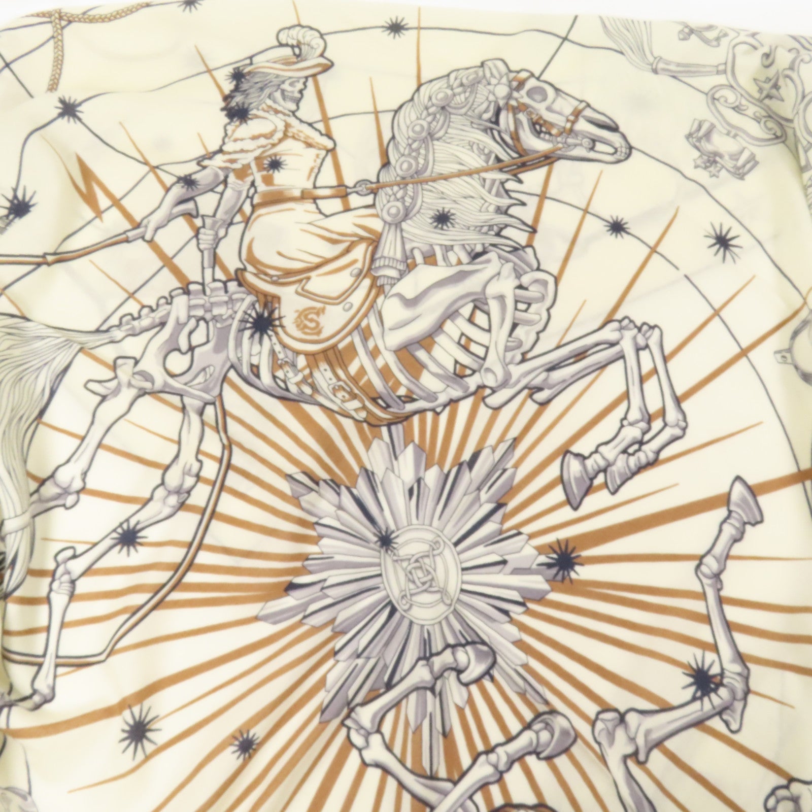 HERMES 羊絨/絲質Chorus Stellarum shawl 140圍巾