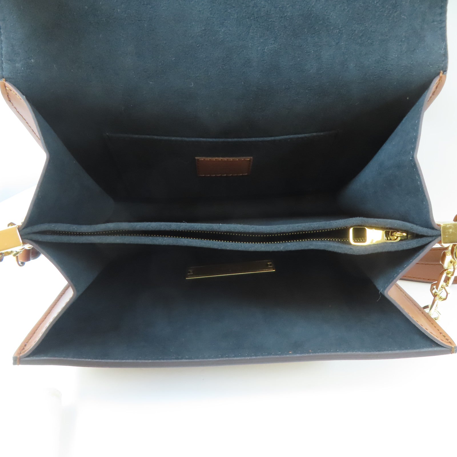 LOUIS VUITTON Monogram Reverse Dauphine MM金扣肩背袋啡色