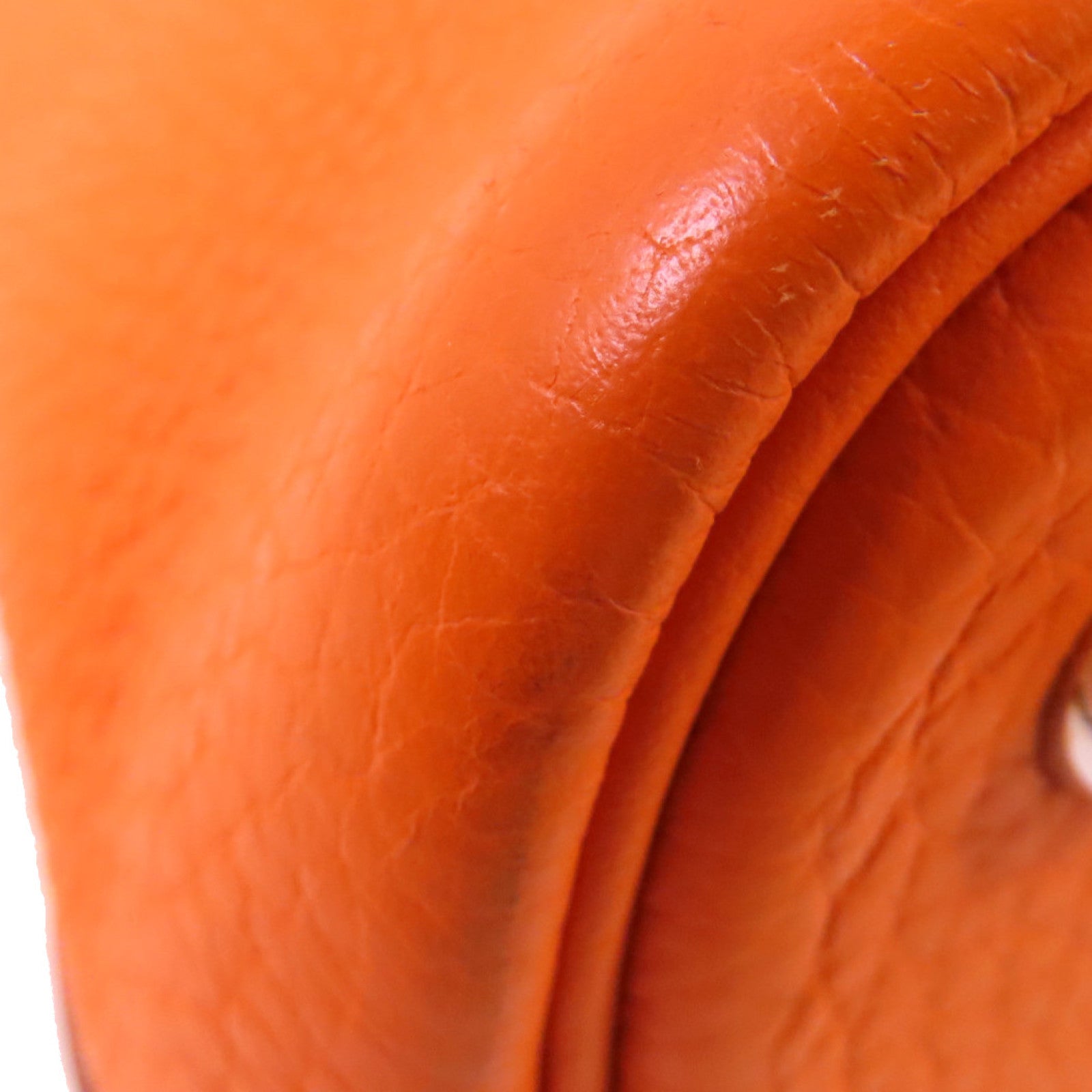 HERMES PHW Bolide 31 Handbag Shoulder Bag Clemence Leather Orange