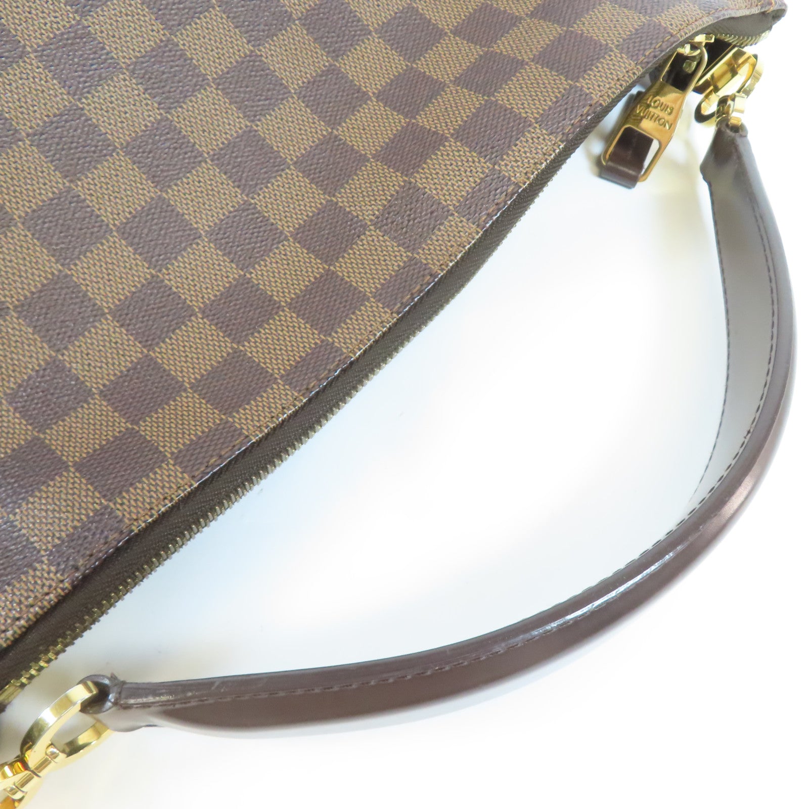 LOUIS VUITTON Damier Portobello PM金扣手挽袋