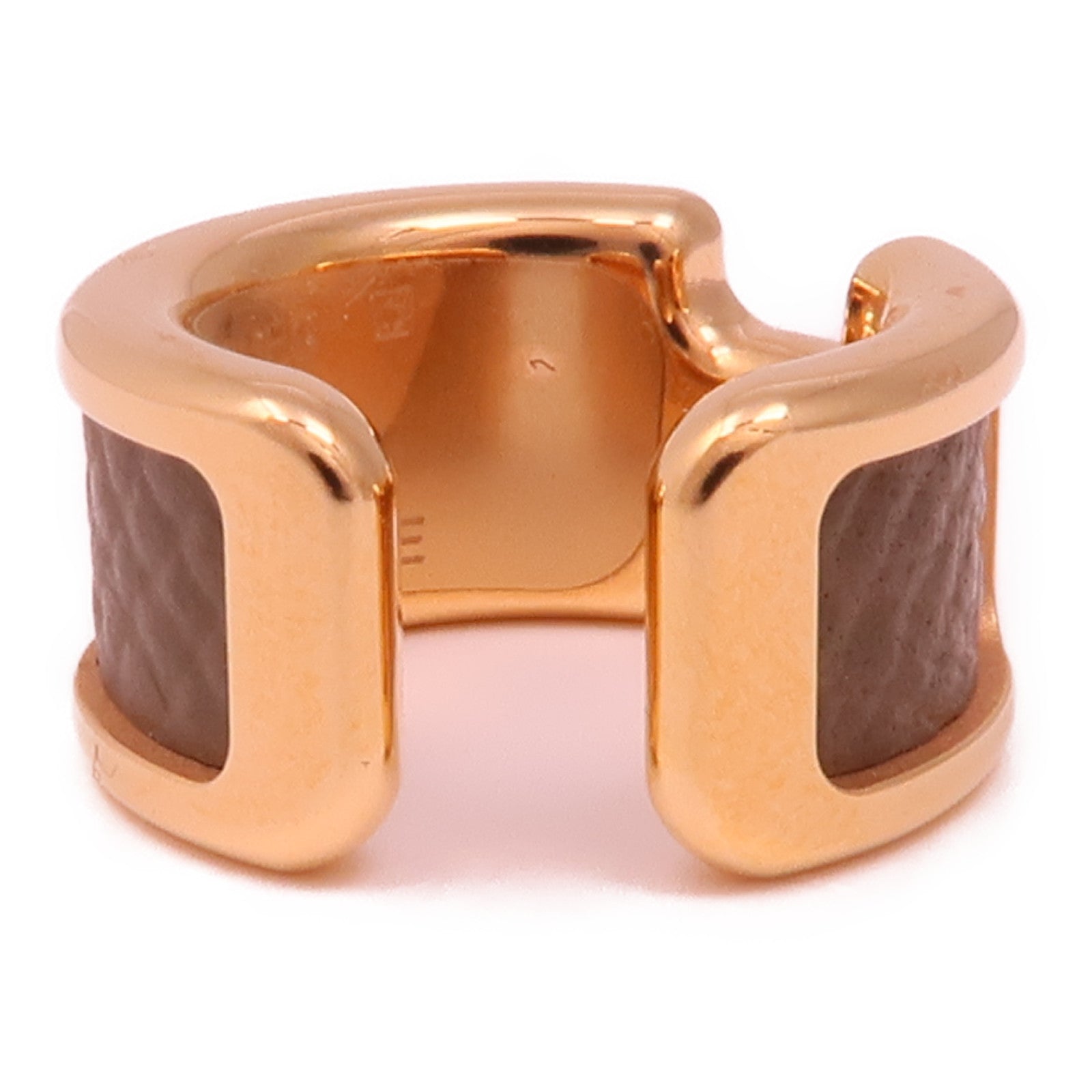 HERMES Madame皮革Olympe Ear Cuff耳夾18 Etoupe