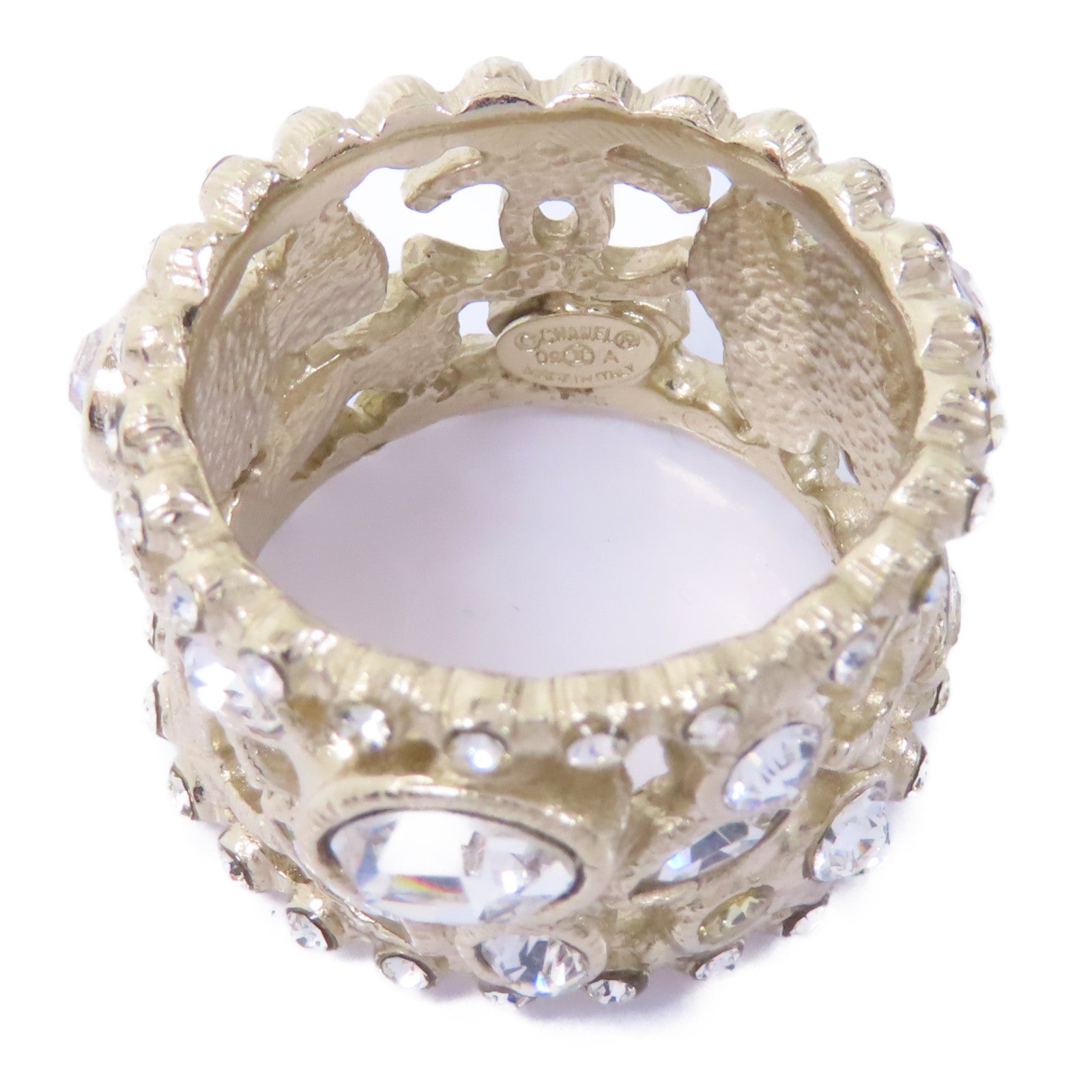 CHANEL 金屬Ring戒指金色US#6.75