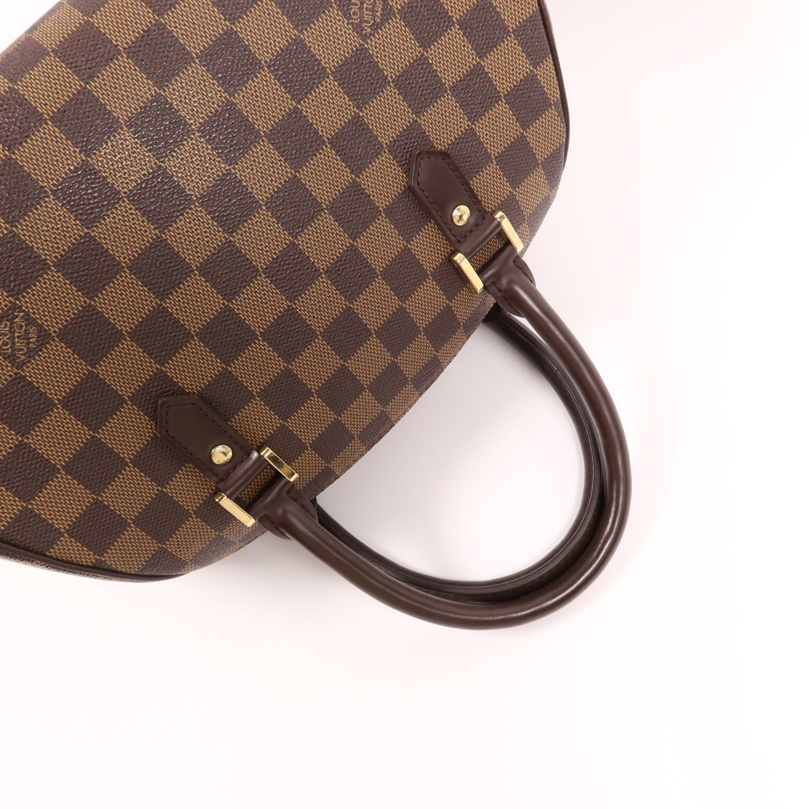 LOUIS VUITTON Damier Ribera MM金扣手挽袋
