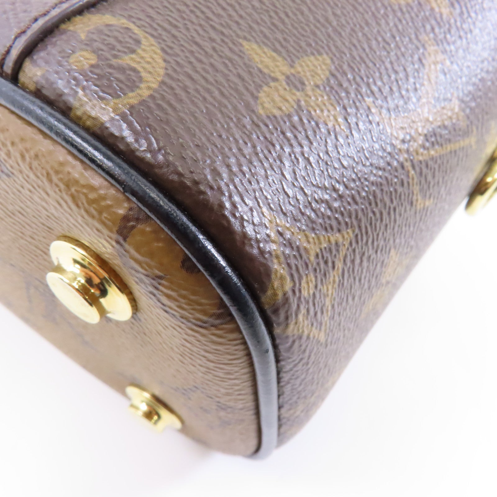 LOUIS VUITTON Monogram Vanity PM金扣手挽肩背兩用袋啡色