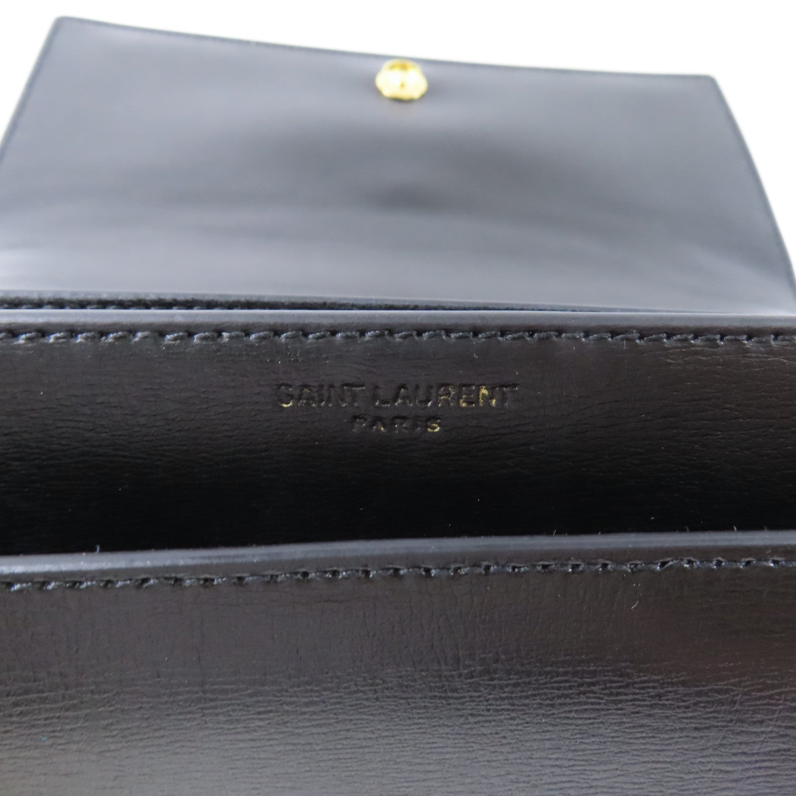SAINT LAURENT 牛皮皮革Shoulder Bag金扣鏈帶肩背袋