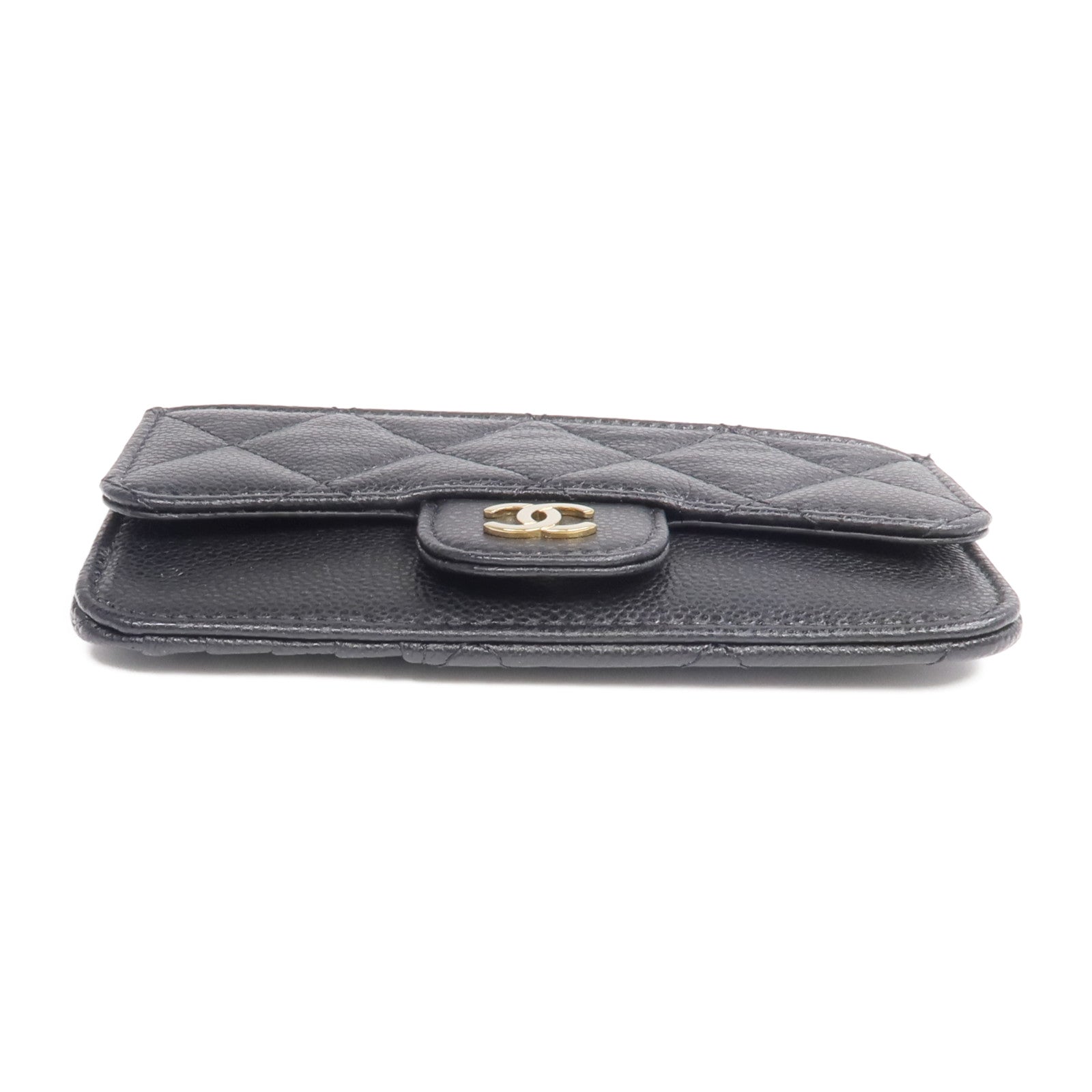 CHANEL 牛皮皮革Classic Zipped Card Holder金扣卡片套