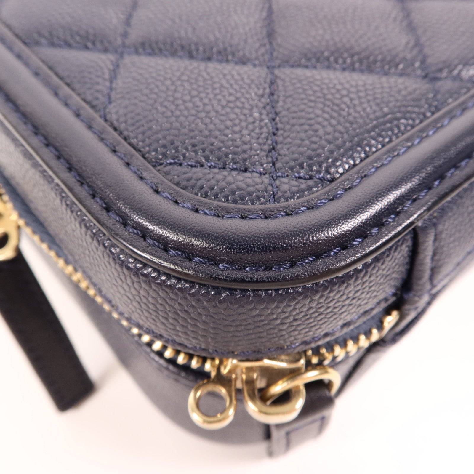 CHANEL 牛皮皮革Vanity Case金扣手挽肩背兩用袋