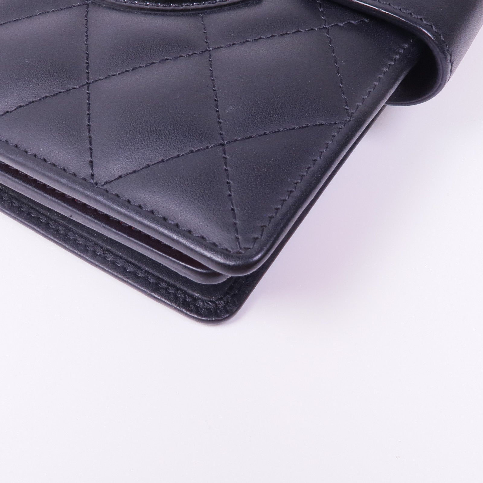 CHANEL 牛皮皮革Cambon Wallet銀扣錢包