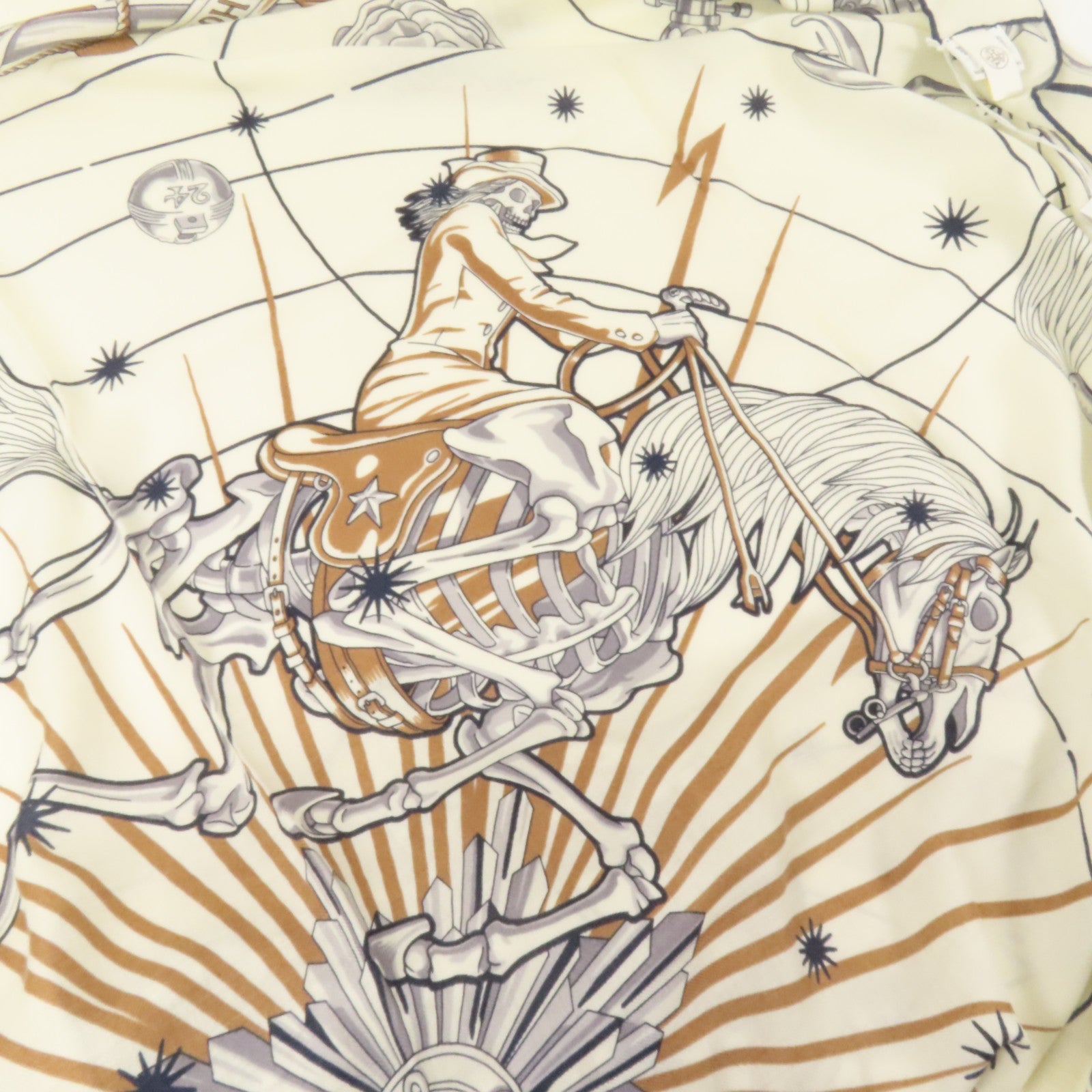 HERMES 羊絨/絲質Chorus Stellarum shawl 140圍巾