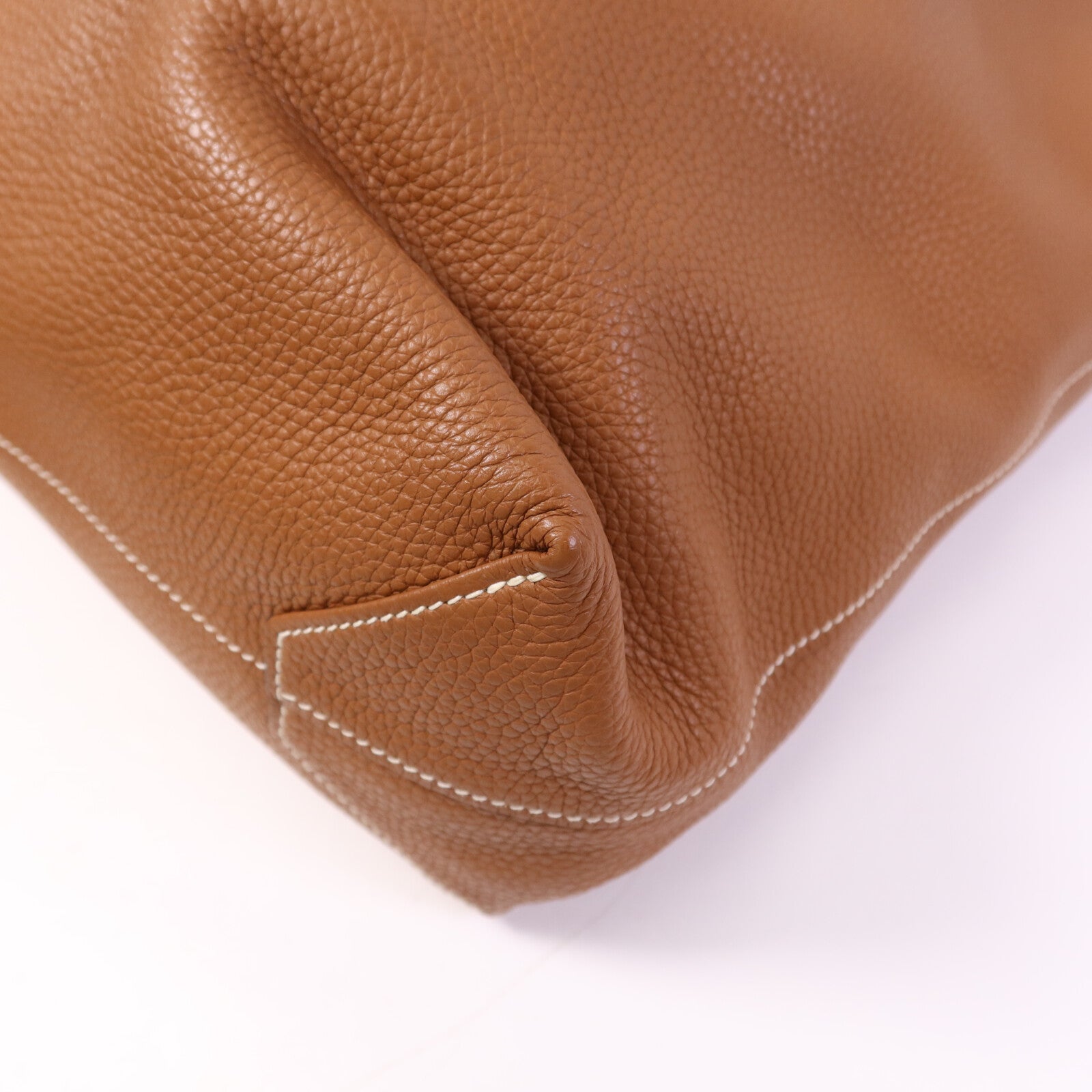 HERMES Clemence皮革Double Sens 45肩背袋/手挽袋Gold/Bleu Encre