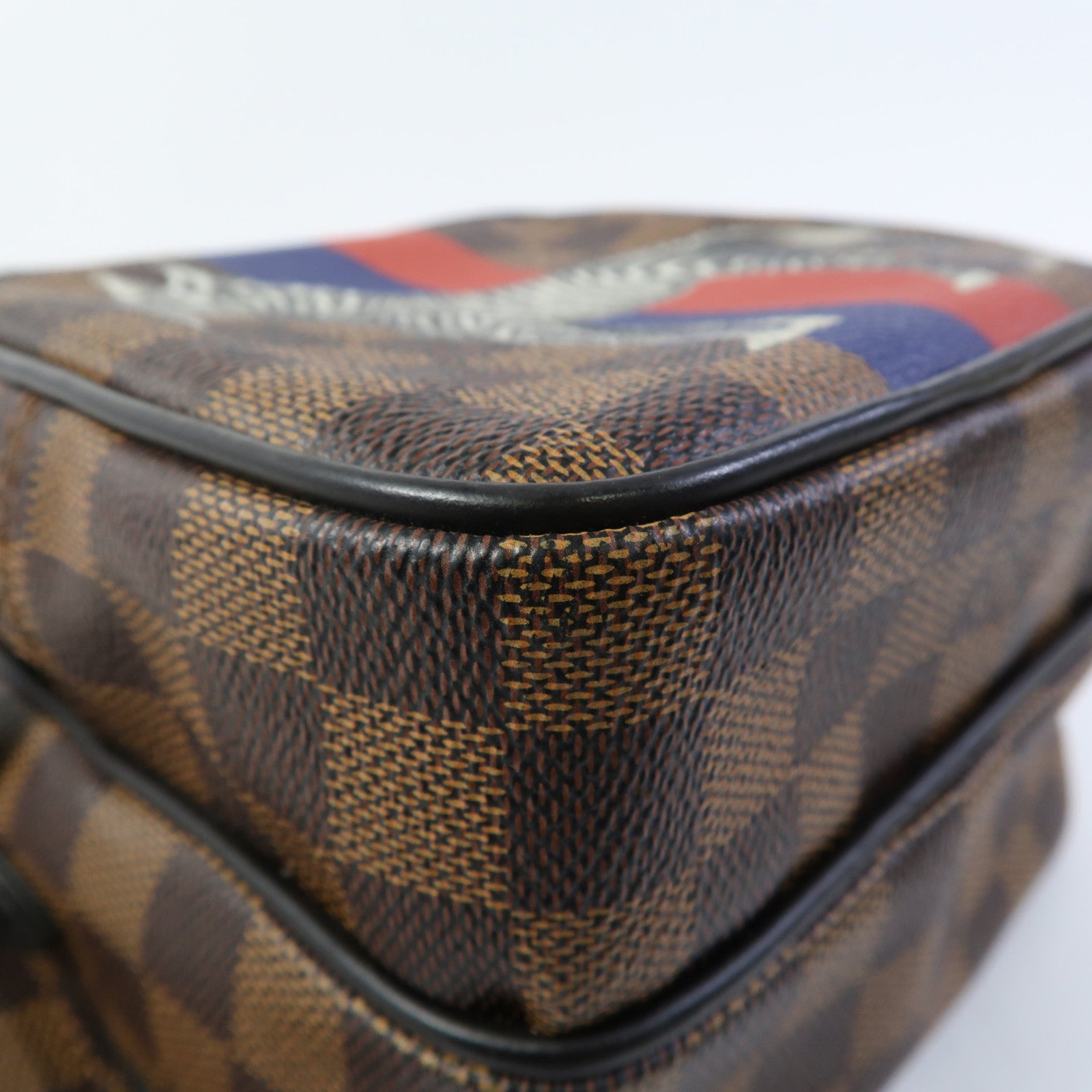 LOUIS VUITTON Damier Amazon Chapman Limited Edition銀扣肩背袋
