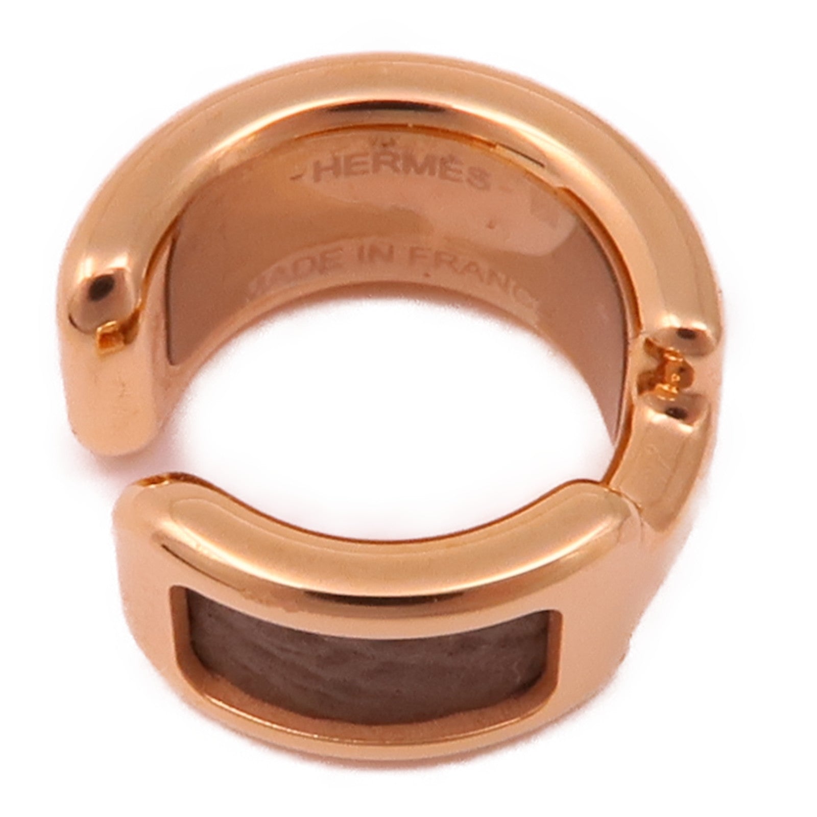 HERMES Madame皮革Olympe Ear Cuff耳夾18 Etoupe