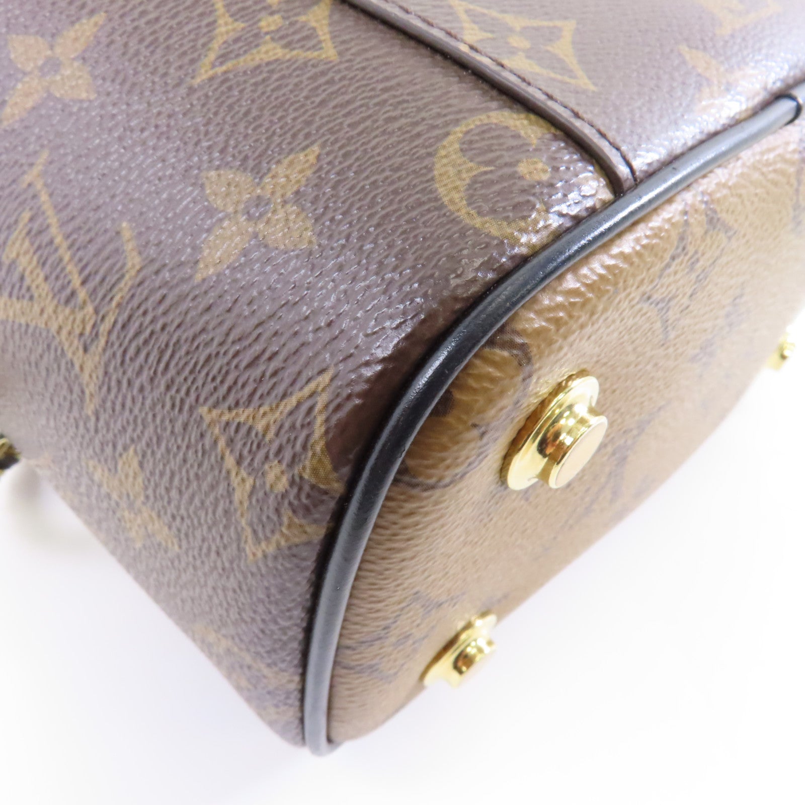 LOUIS VUITTON Monogram Vanity PM金扣手挽肩背兩用袋啡色