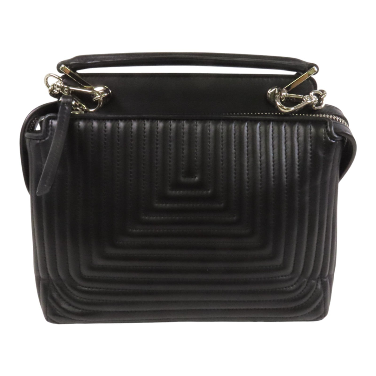 FENDI 牛皮皮革Dotcom Bag銀扣手挽肩背兩用袋