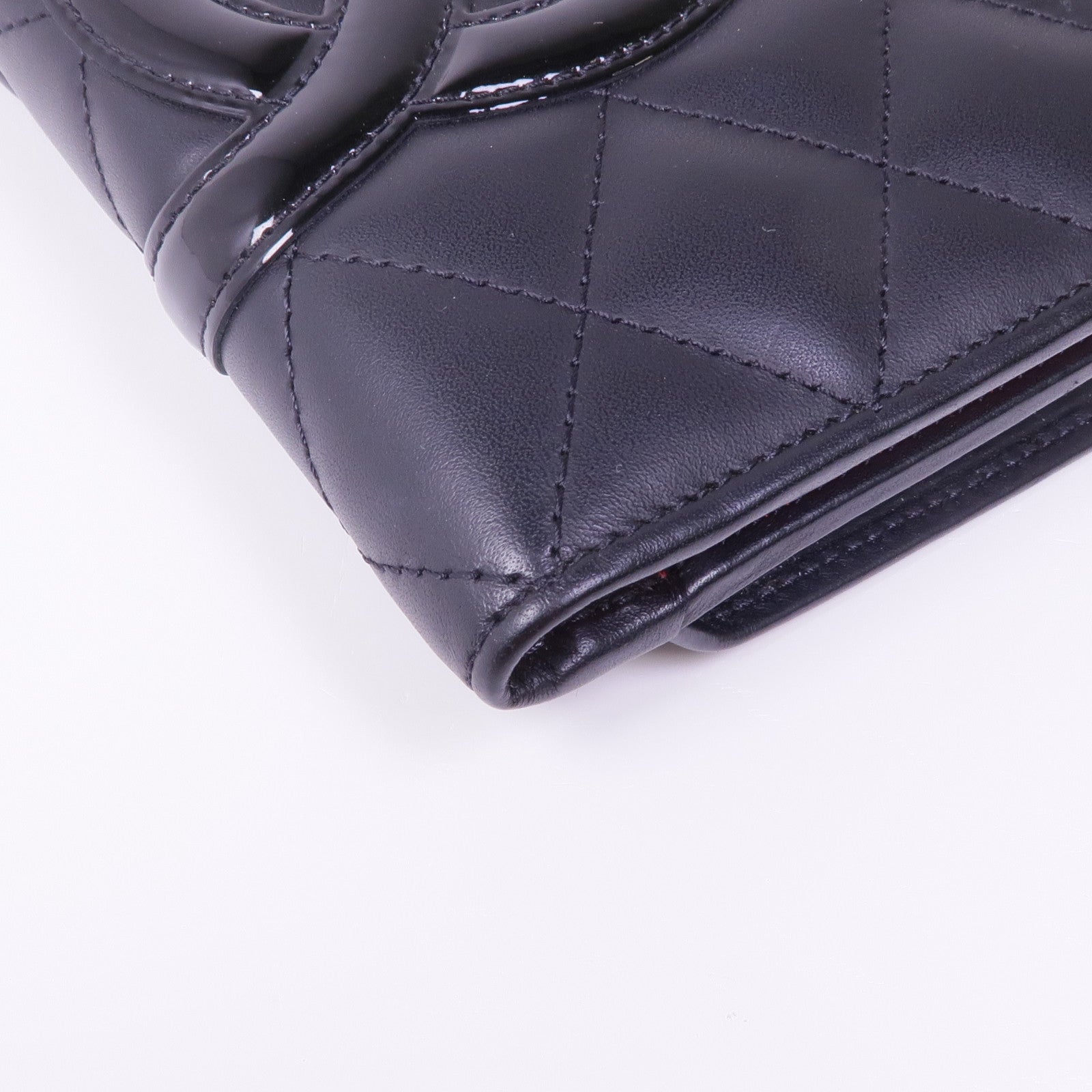 CHANEL 牛皮皮革Cambon Wallet銀扣錢包