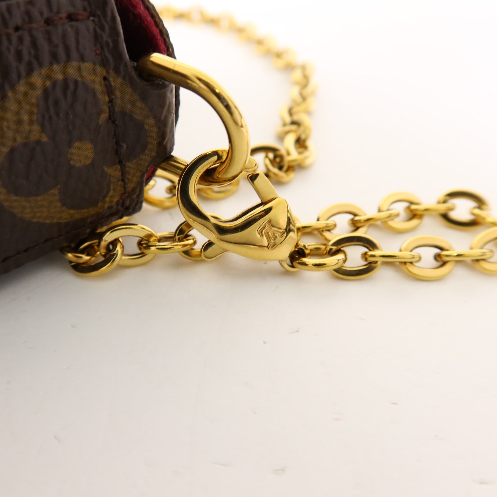 LOUIS VUITTON Monogram Pochette Felicie金扣鏈帶肩背袋