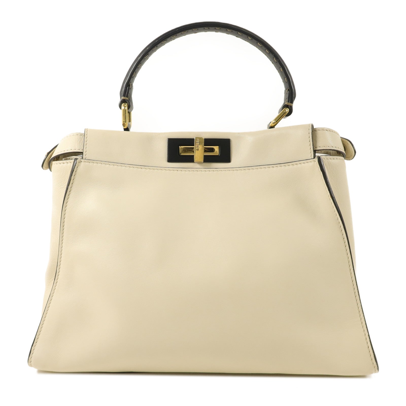 FENDI 牛皮皮革Peekaboo Medium手挽肩背兩用袋