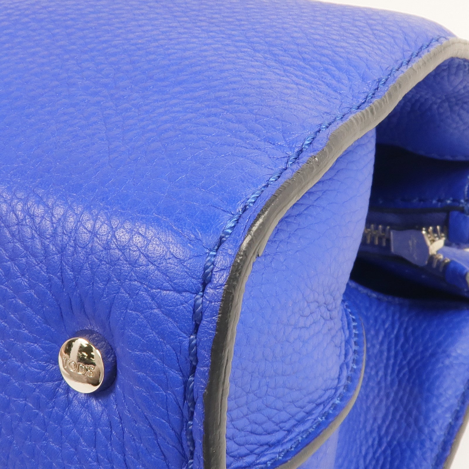 TOD'S 牛皮皮革Handbag銀扣手挽袋